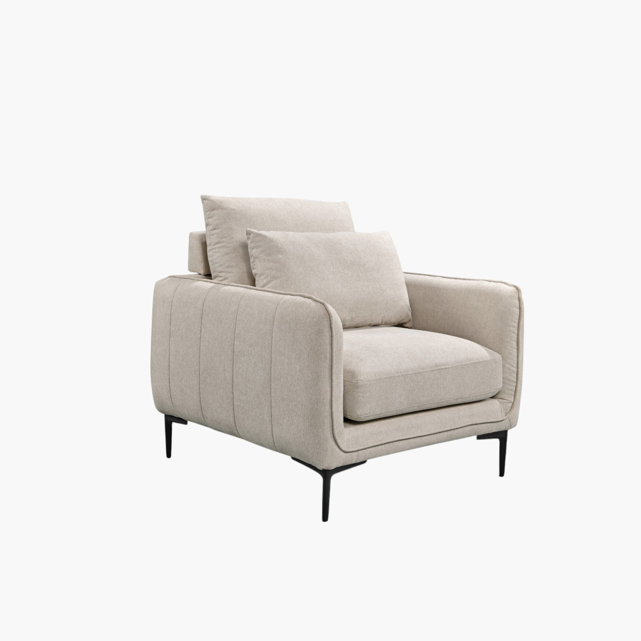 Savnik Armchair Fabric Sofa with 1 Cushion-hbxlivingroom-sofasandarmchairs-sofas-image-2