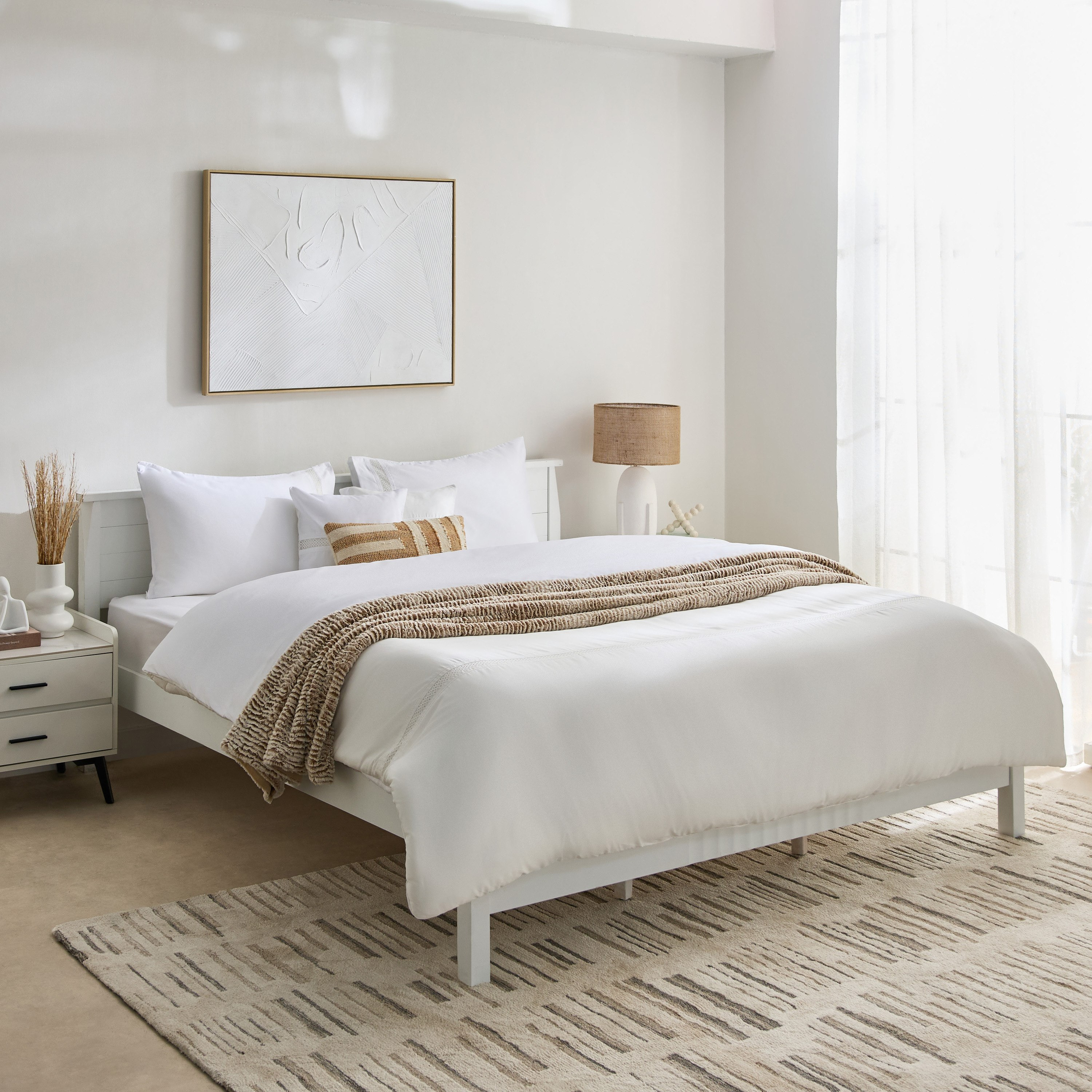 طقم لحاف كينج 5 قطع بحواف دانتيل عريضة من وايت هيفن - 220x240 سم-hbxhomeware-hbxbedroom-image-10