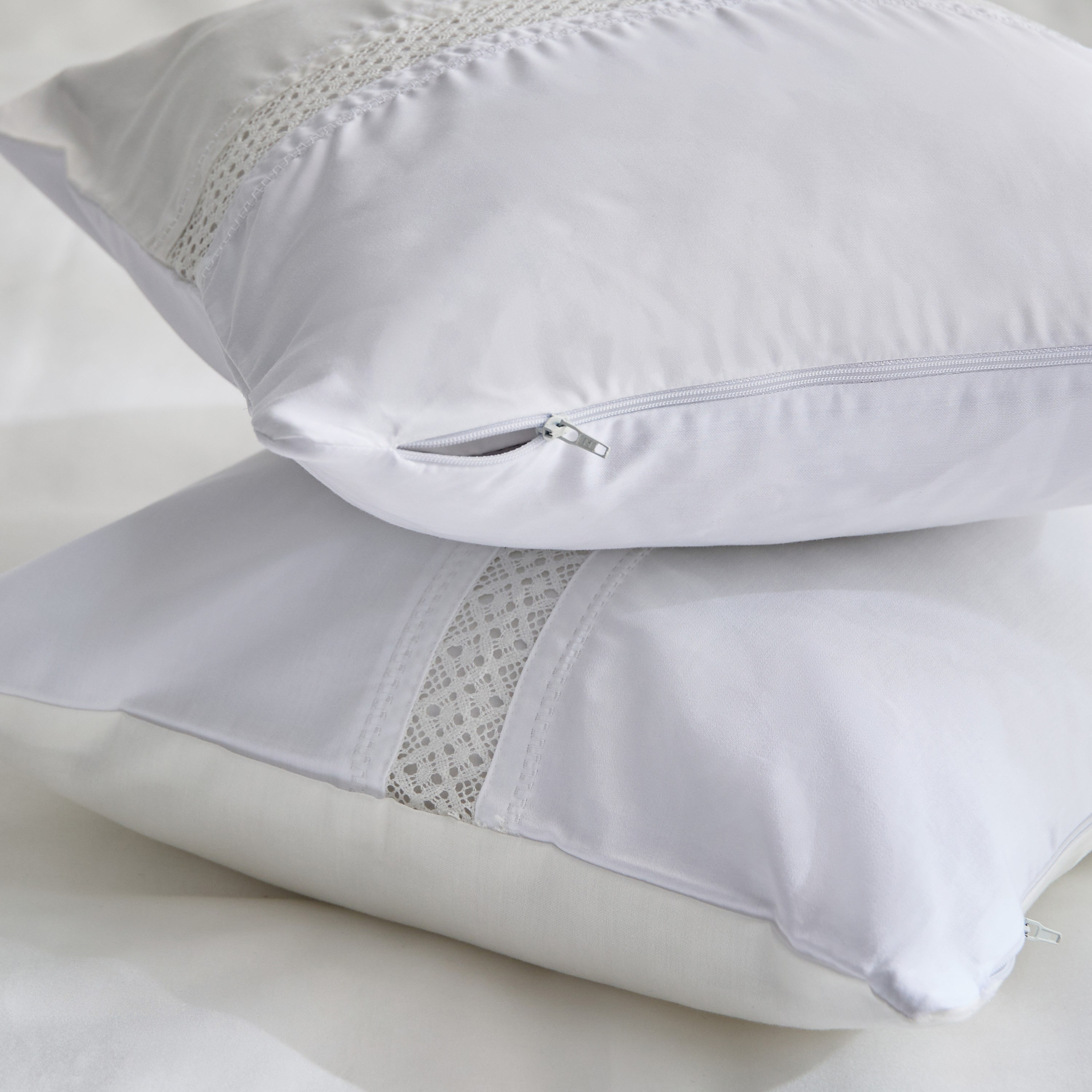 طقم لحاف كينج 5 قطع بحواف دانتيل عريضة من وايت هيفن - 220x240 سم-hbxhomeware-hbxbedroom-image-7
