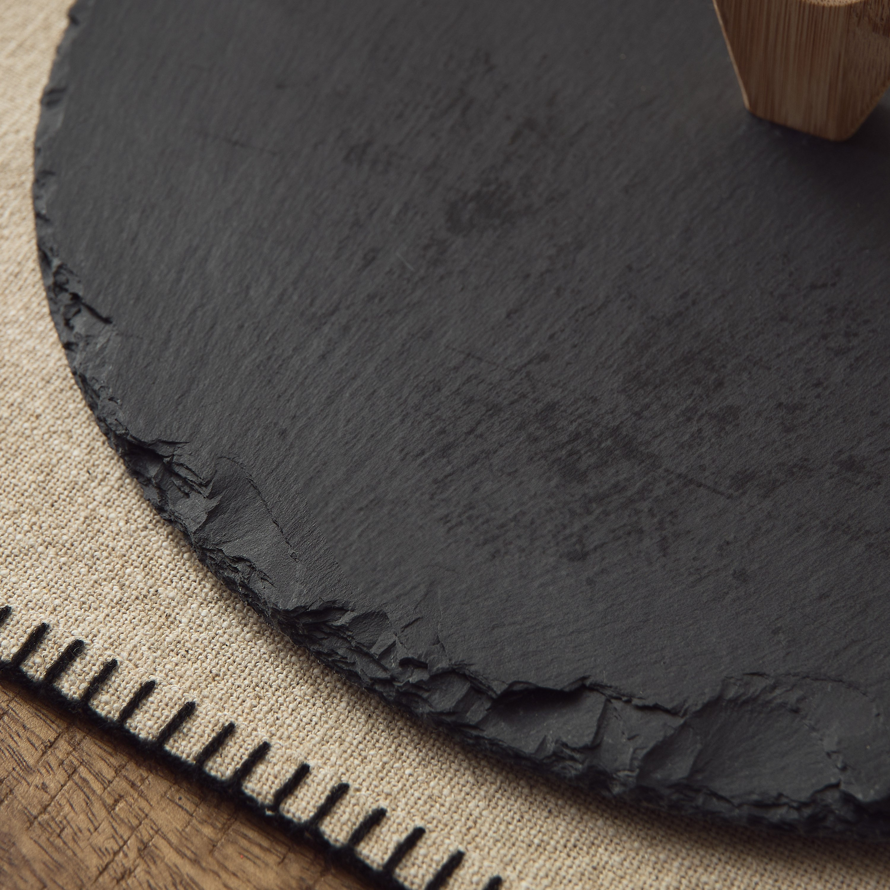 Eden Round Slate Cake Stand with Bamboo Handle-hbxdecorandfurnishings-tabletop-serveware-image-5