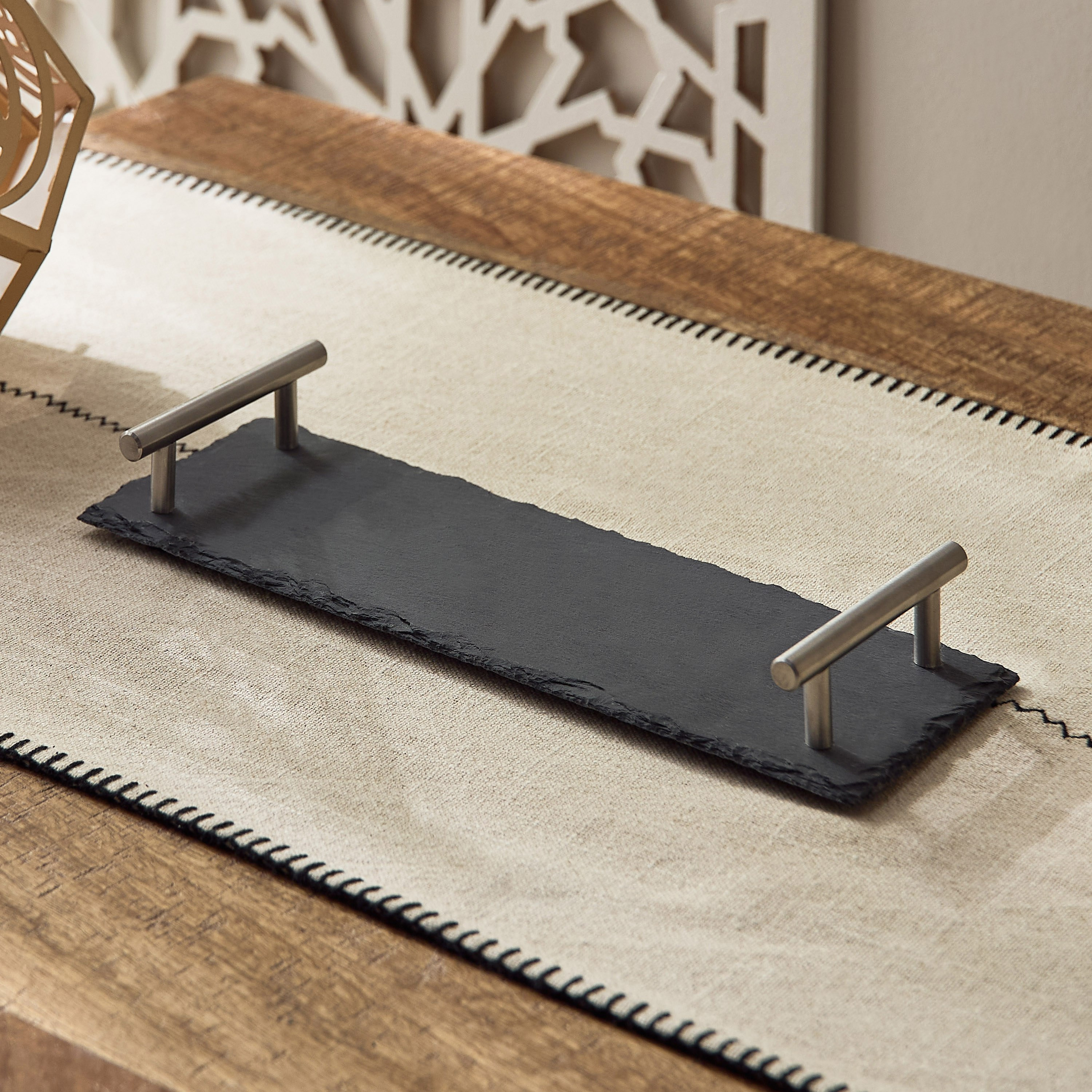 Eden Slate Rectangular Tray with Handle-hbxdecorandfurnishings-tabletop-serveware-image-2