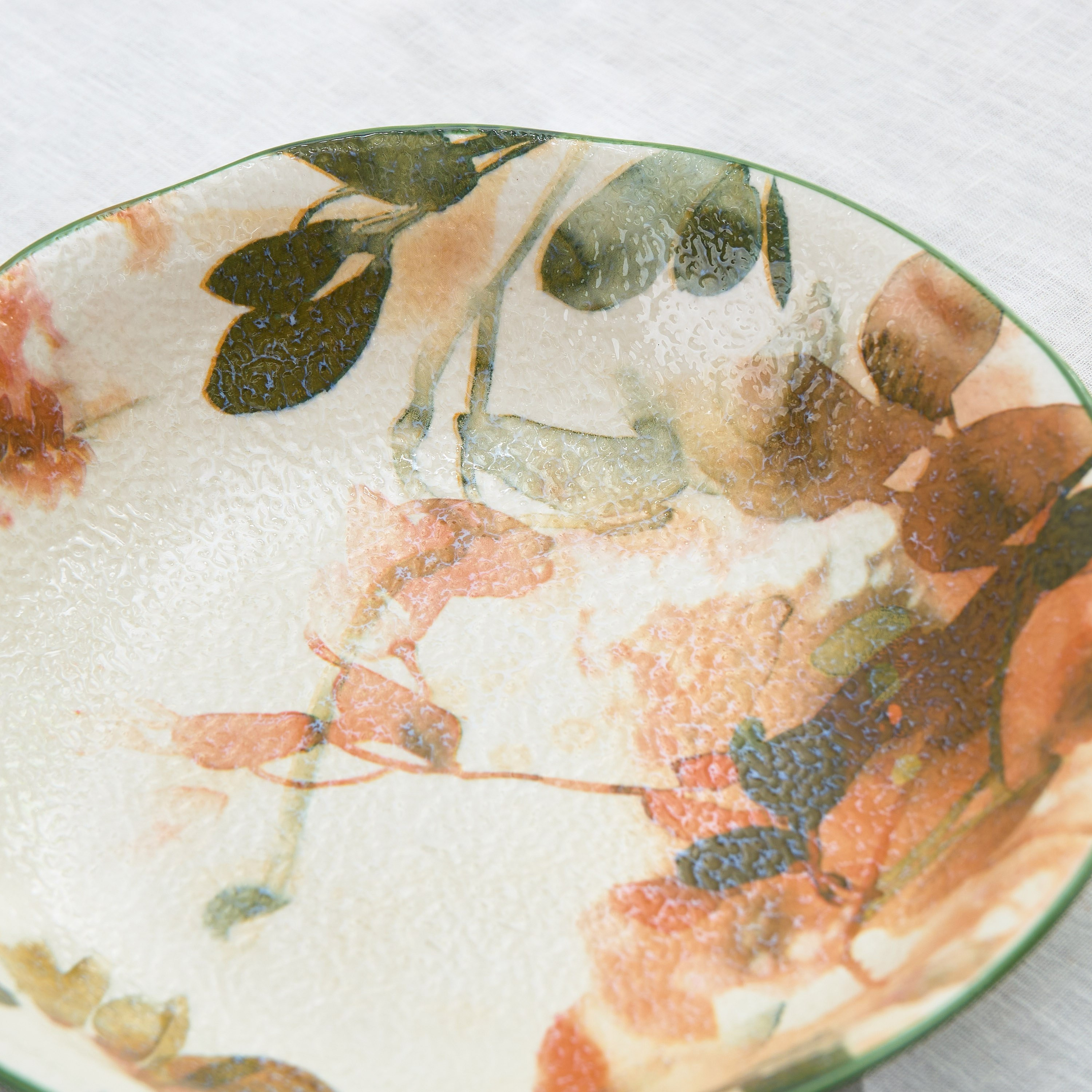 Blossom Stoneware Green Serving Bowl - 30 cm-hbxdecorandfurnishings-tabletop-crockery-image-2