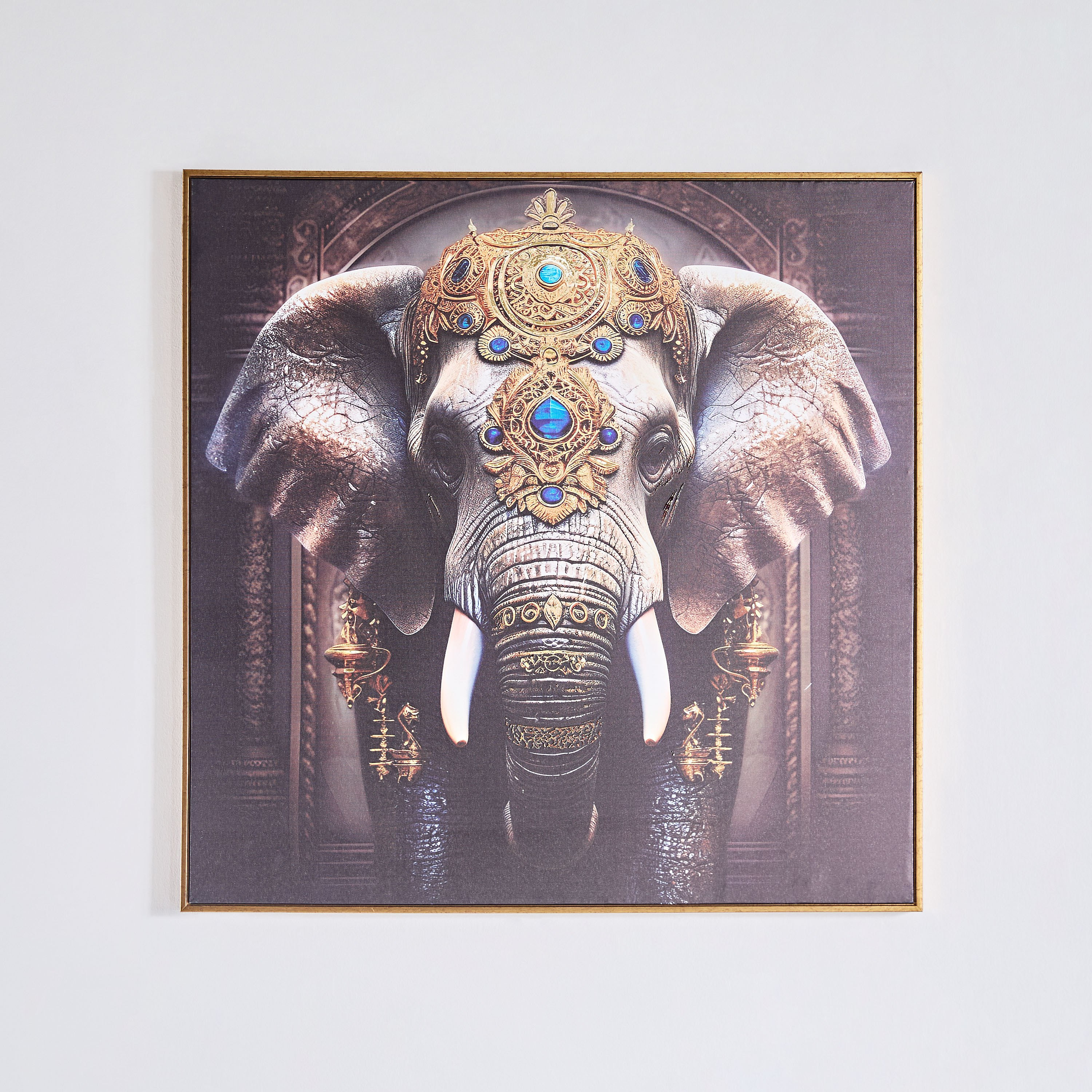 Ersel Elephant Framed Canvas with Foil Surface - 80x80x2.8 cm-hbxhomeware-hbxdecorandfurnishings-image-3