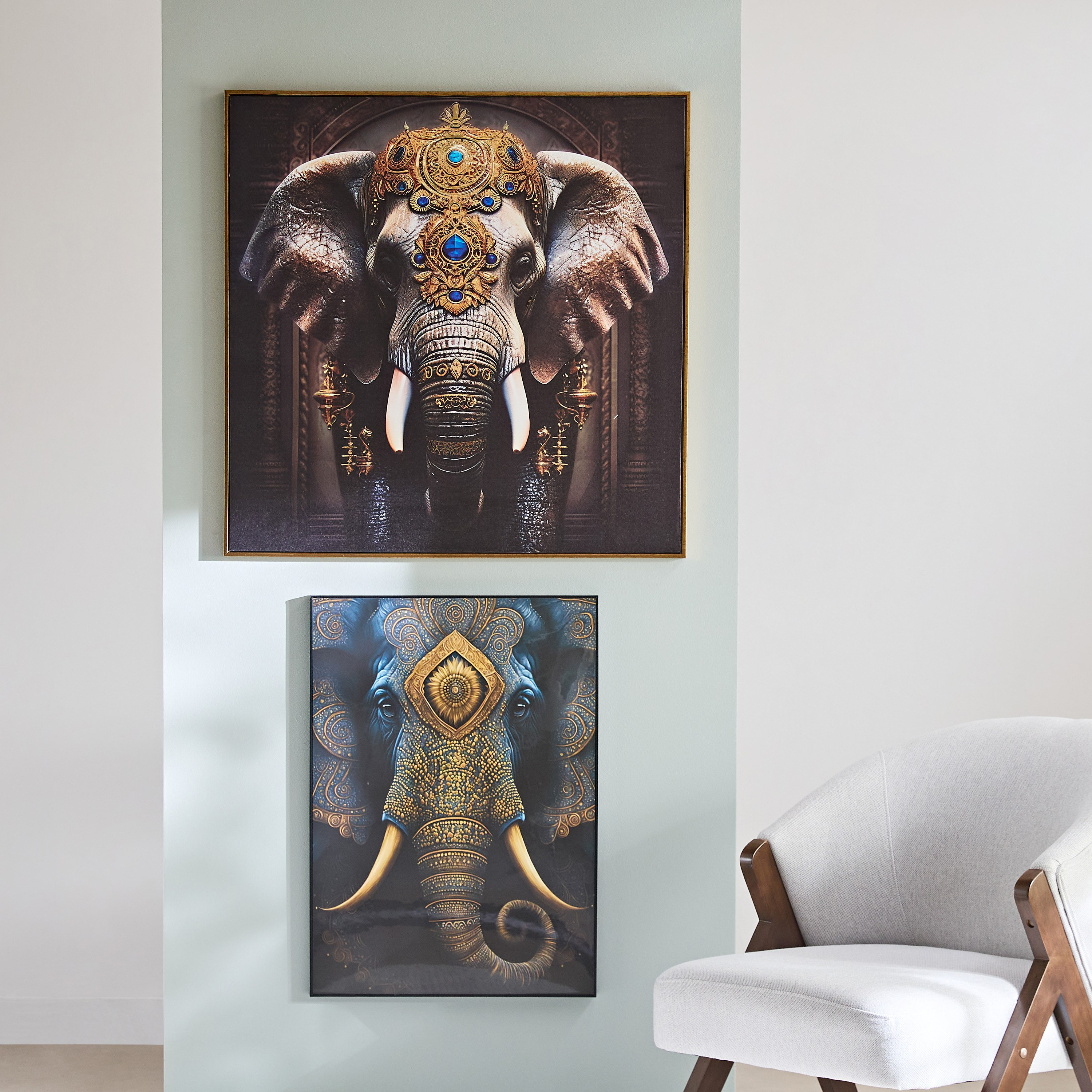 Ersel Elephant Framed Canvas with Foil Surface - 80x80x2.8 cm-hbxhomeware-hbxdecorandfurnishings-image-5