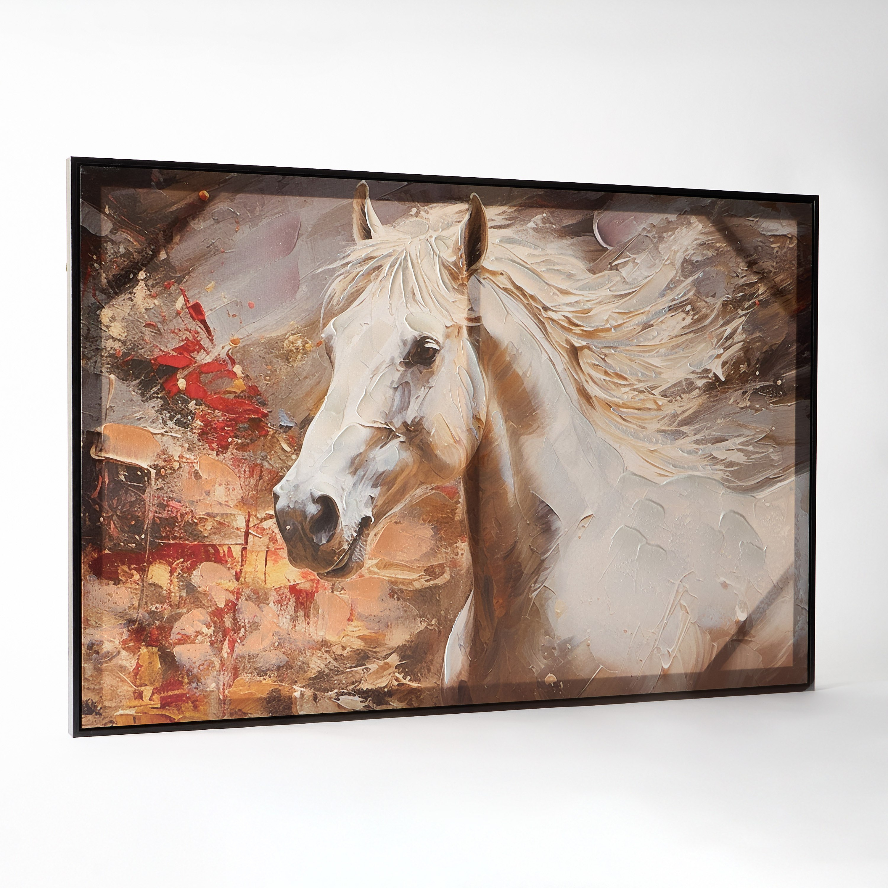 لوحة كانفاس لحصان مرسومة باليد من إرسيل - 60x90x2.5 سم-PROMO_HB_AE_B1G1_250925-image-1