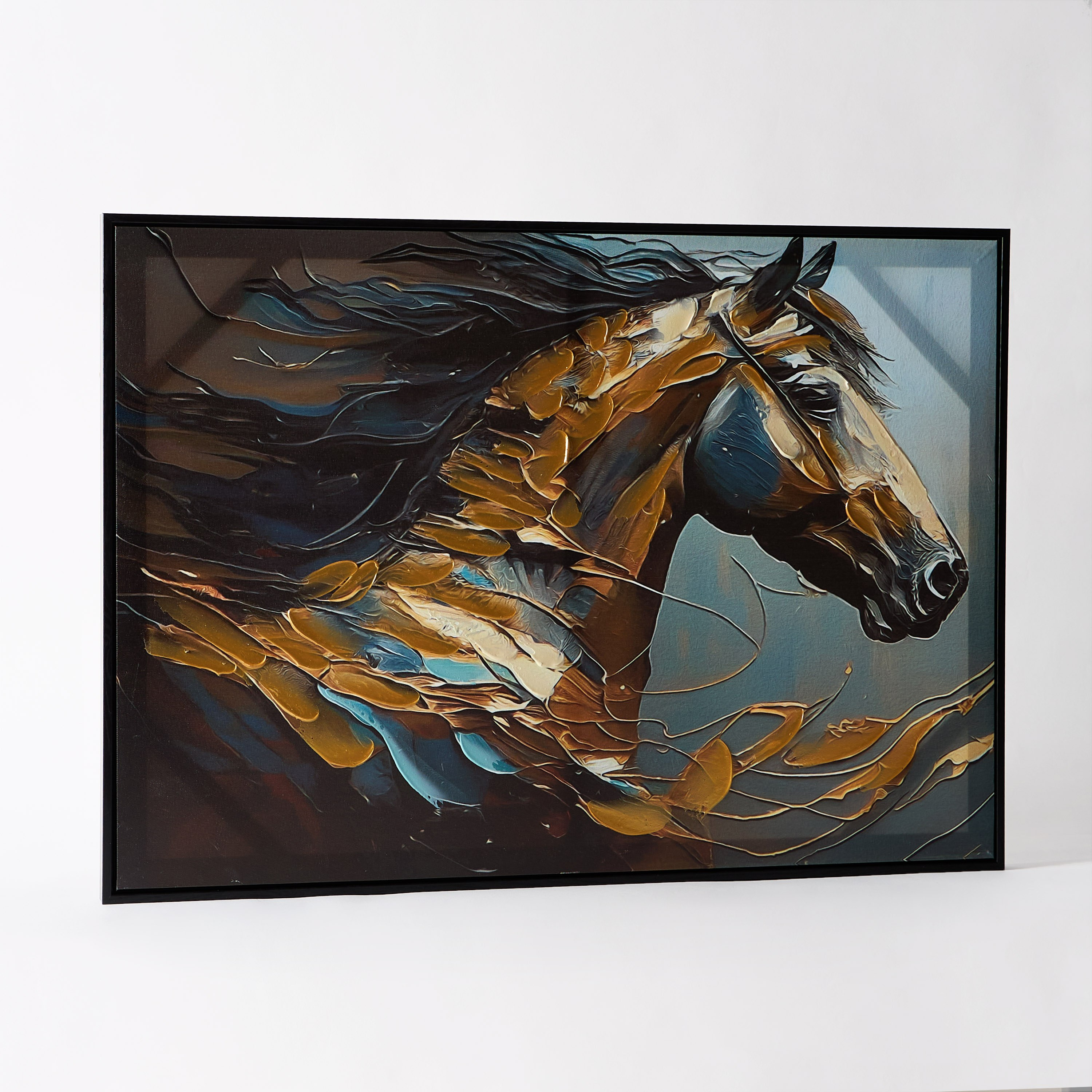 لوحة كانفاس لحصان يركض مرسومة باليد من إرسيل - 50x70x2.5 سم-PROMO_HB_AE_B1G1_250925-image-1