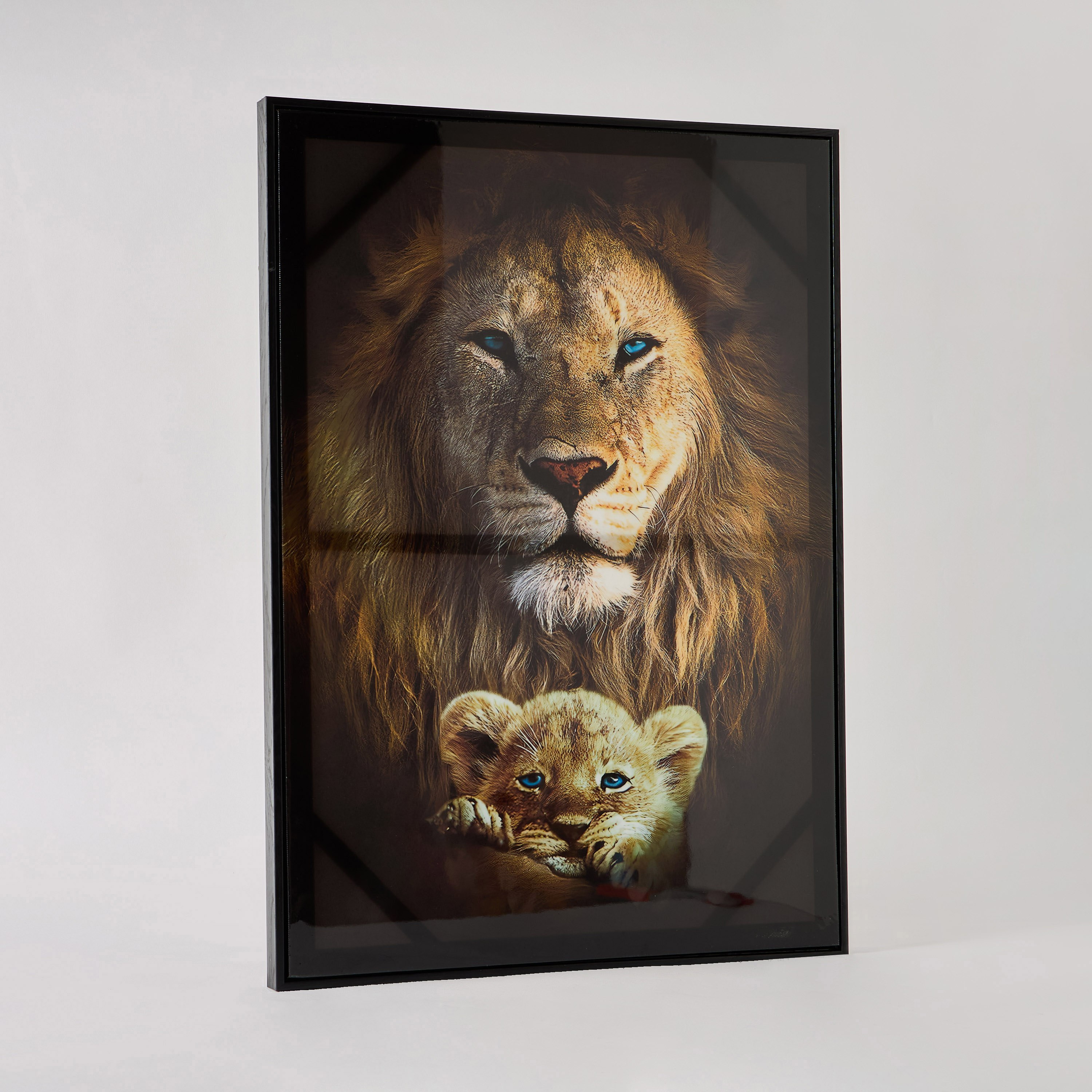 لوحة مؤطرة لأسد وشبل من  إرسيل - 50x70x2.5 سم-hbxhomeware-hbxdecorandfurnishings-image-1