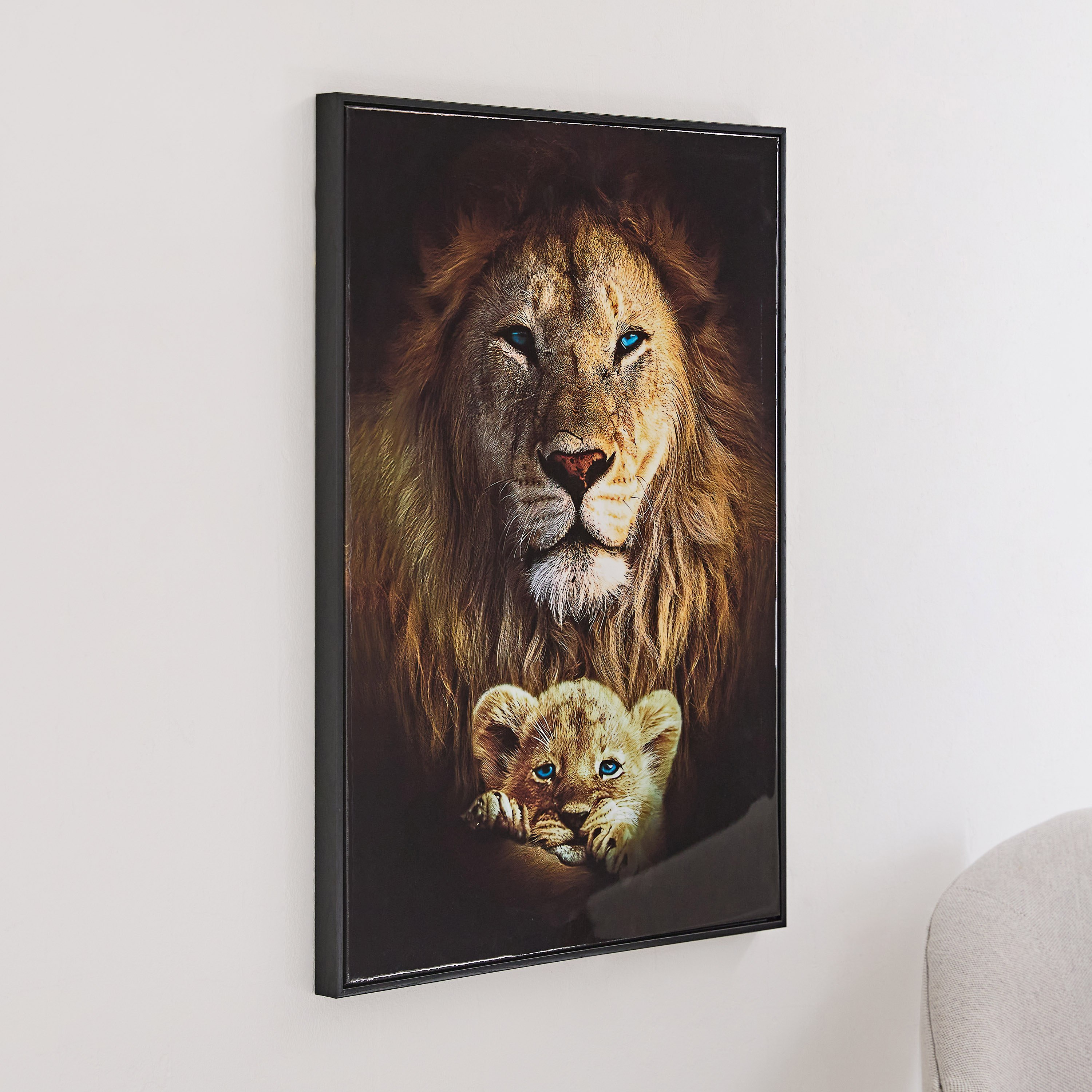 لوحة مؤطرة لأسد وشبل من  إرسيل - 50x70x2.5 سم-hbxhomeware-hbxdecorandfurnishings-image-2