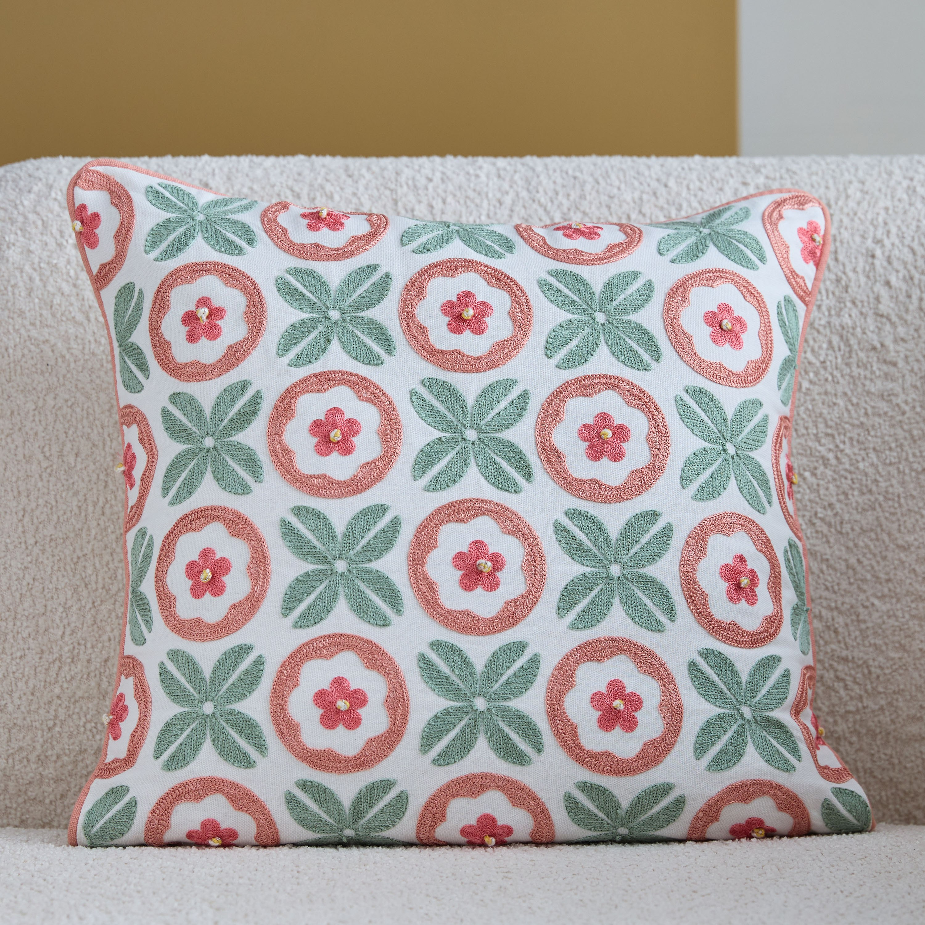 Fest Floral Filled Cushion - 45x45 cm-hbxhomeware-hbxbedroom-image-1