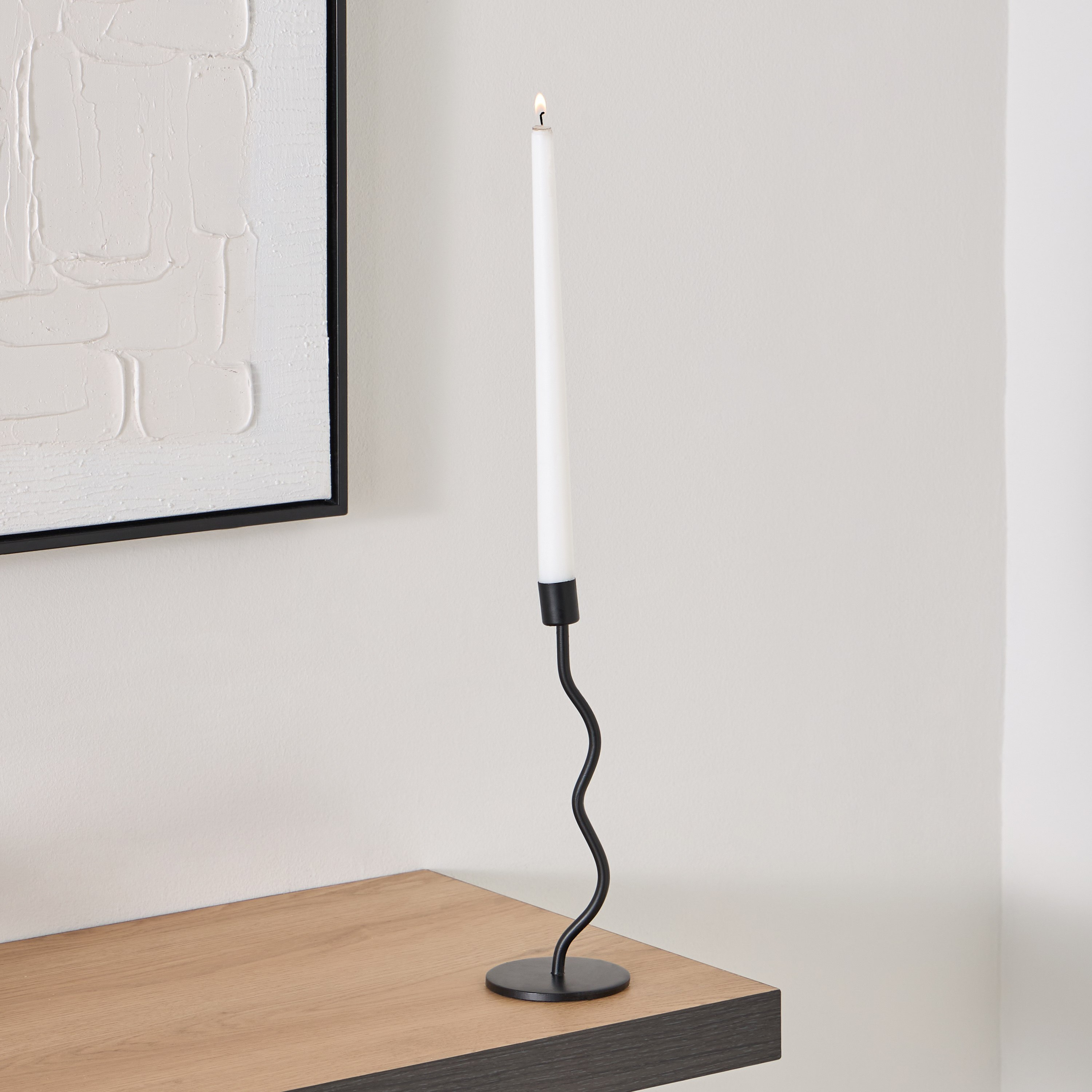 حامل شموع رفيع معدني فردي من كالوت - 9x9x21 سم-hbxlivingroom-decorandaccessories-candleholders-image-1