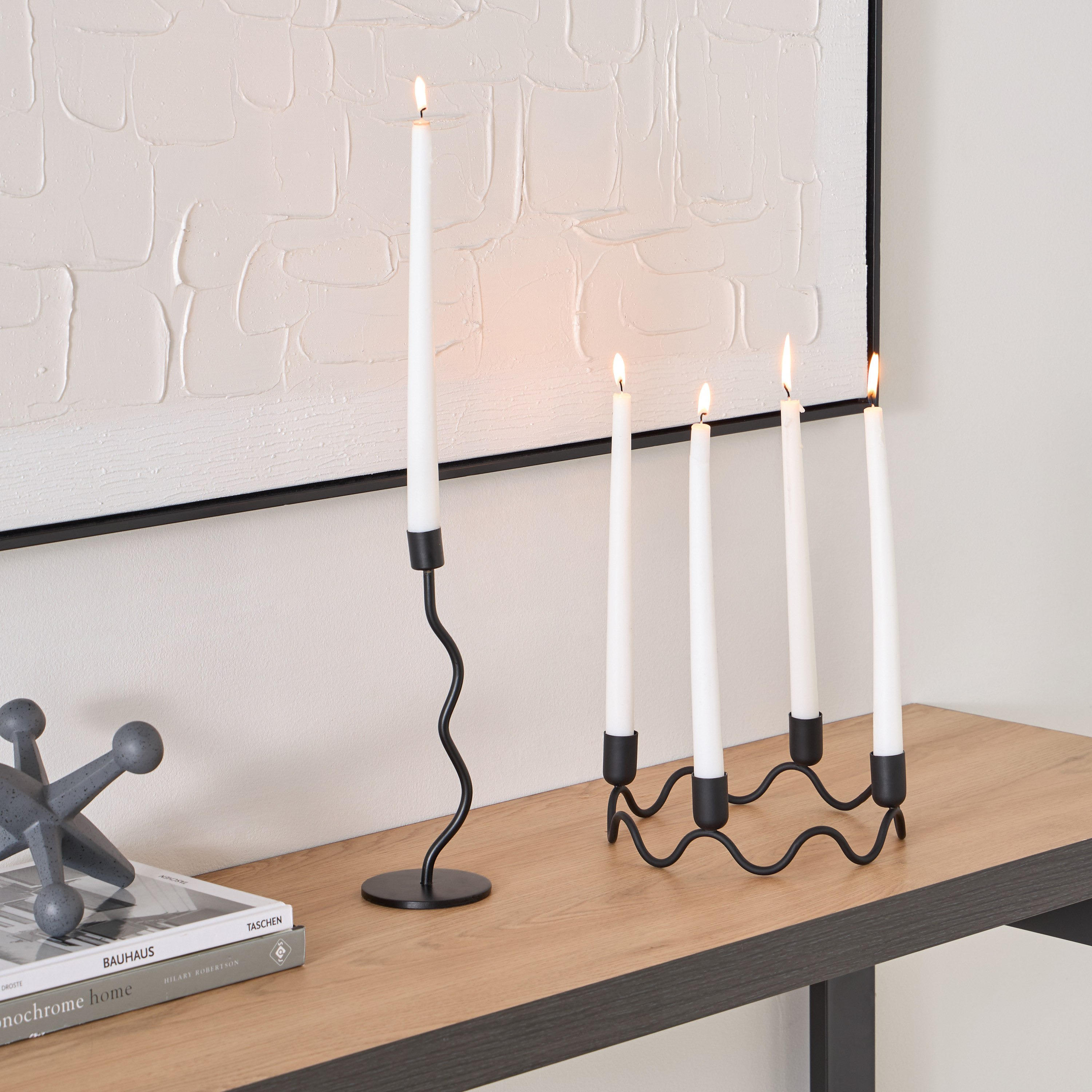 حامل شموع رفيع معدني فردي من كالوت - 9x9x21 سم-hbxlivingroom-decorandaccessories-candleholders-image-4