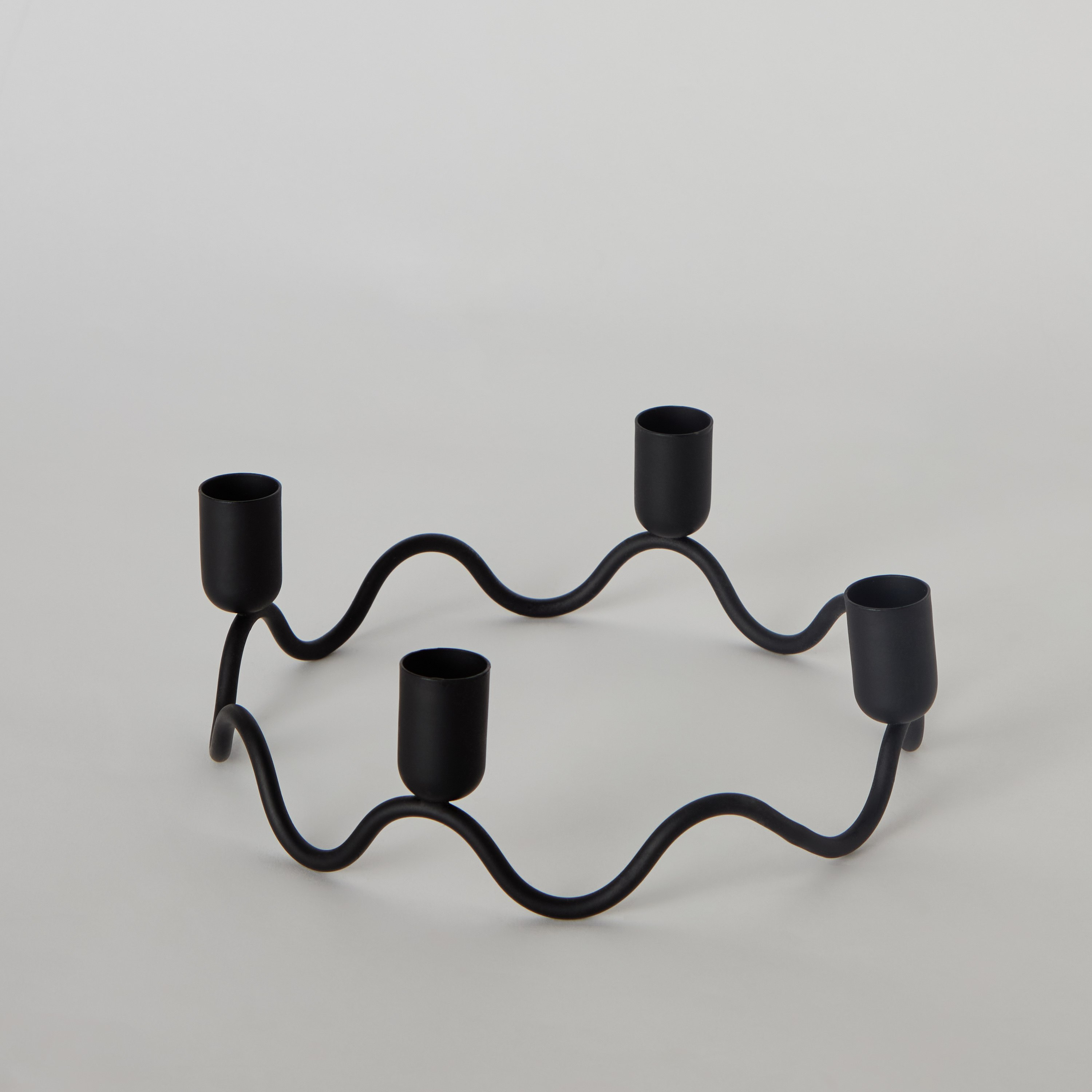 Calot Metal Multi Taper Candleholder - 20x20x7 cm-hbxlivingroom-decorandaccessories-candleholders-image-5