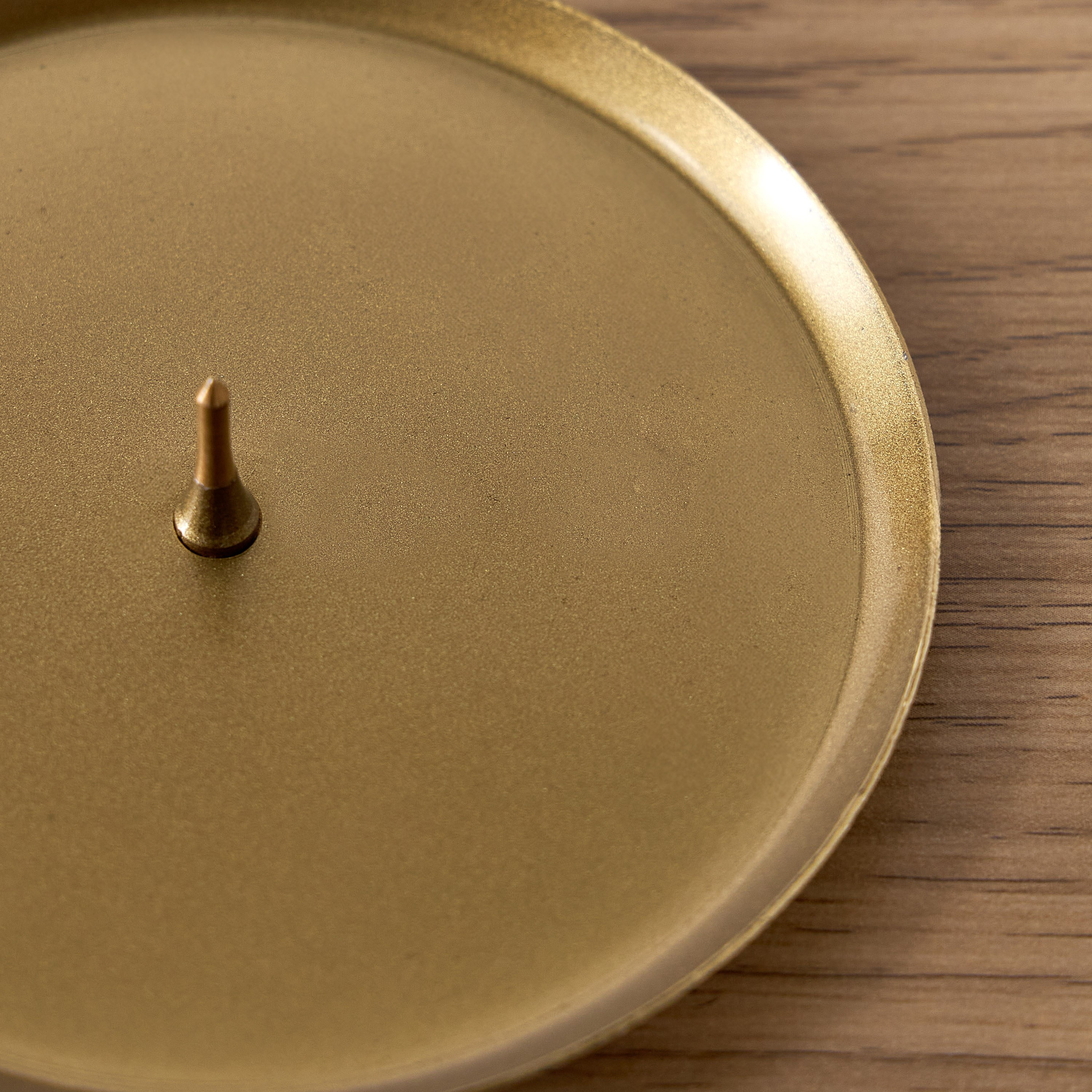 Calot Antique Brass Metal Tealight Stand - 10x10x1 cm-hbxlivingroom-decorandaccessories-candleholders-image-3