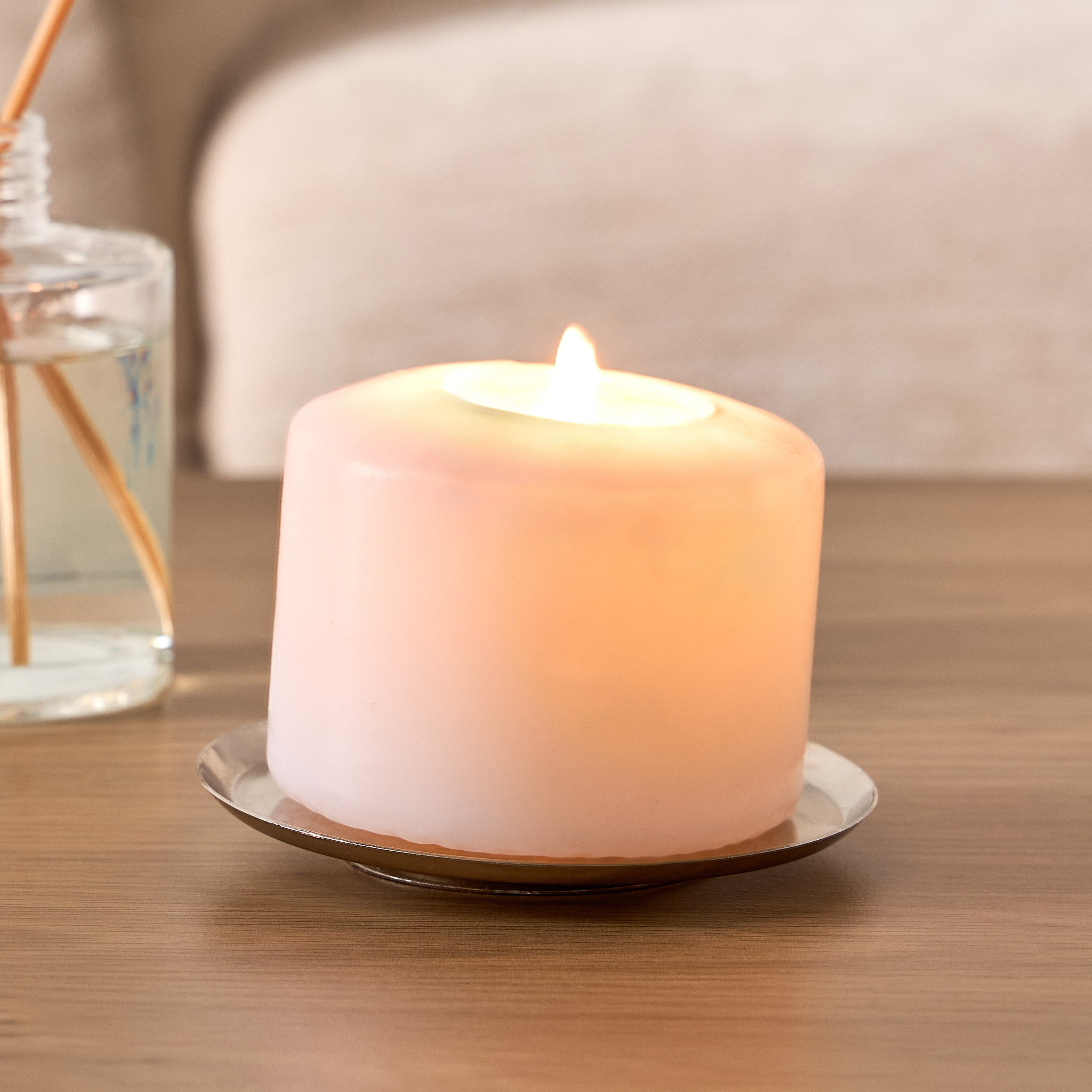 Calot Nickel Metal Tealight Stand - 10x10x1 cm-hbxlivingroom-decorandaccessories-candleholders-image-1