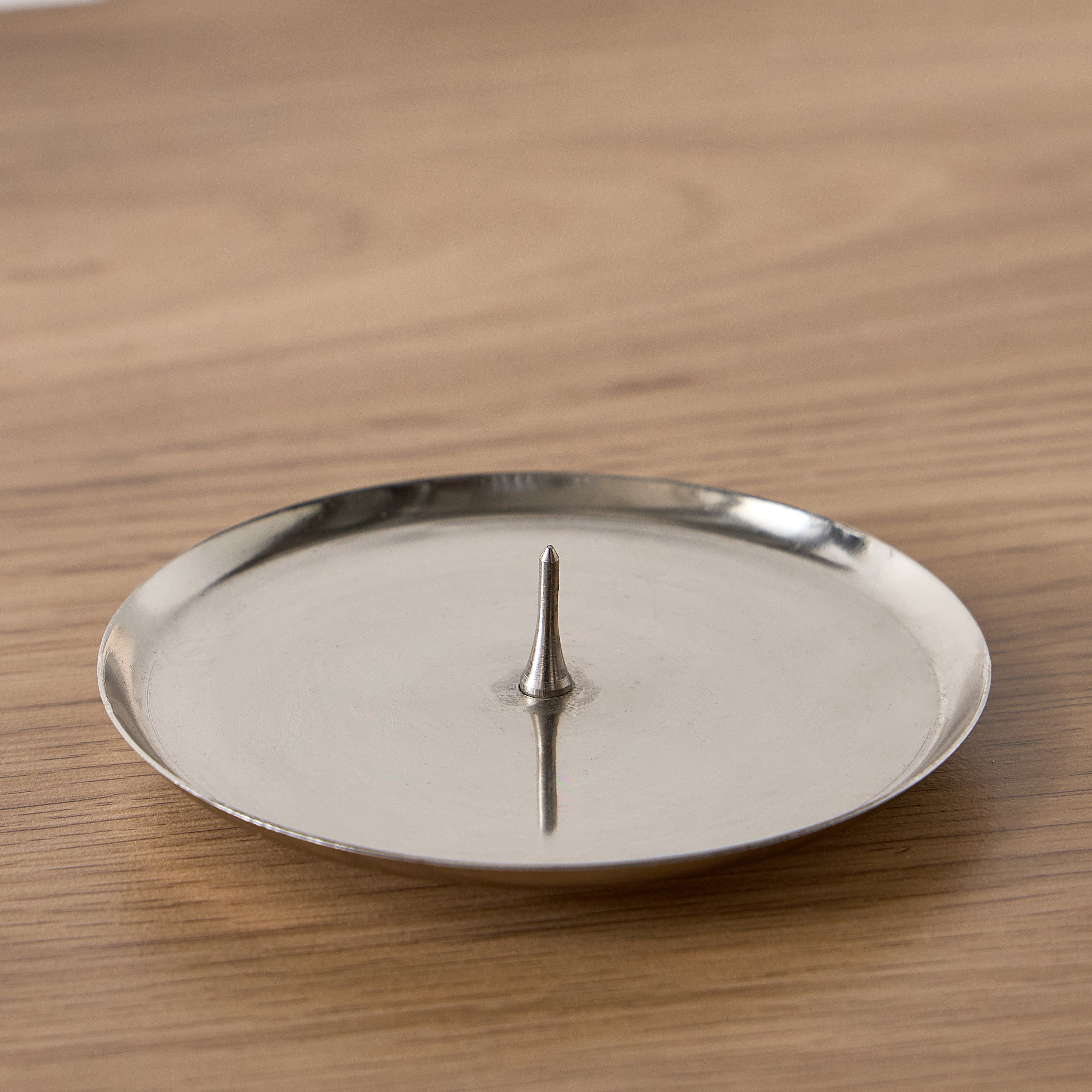 Calot Nickel Metal Tealight Stand - 10x10x1 cm-hbxlivingroom-decorandaccessories-candleholders-image-2