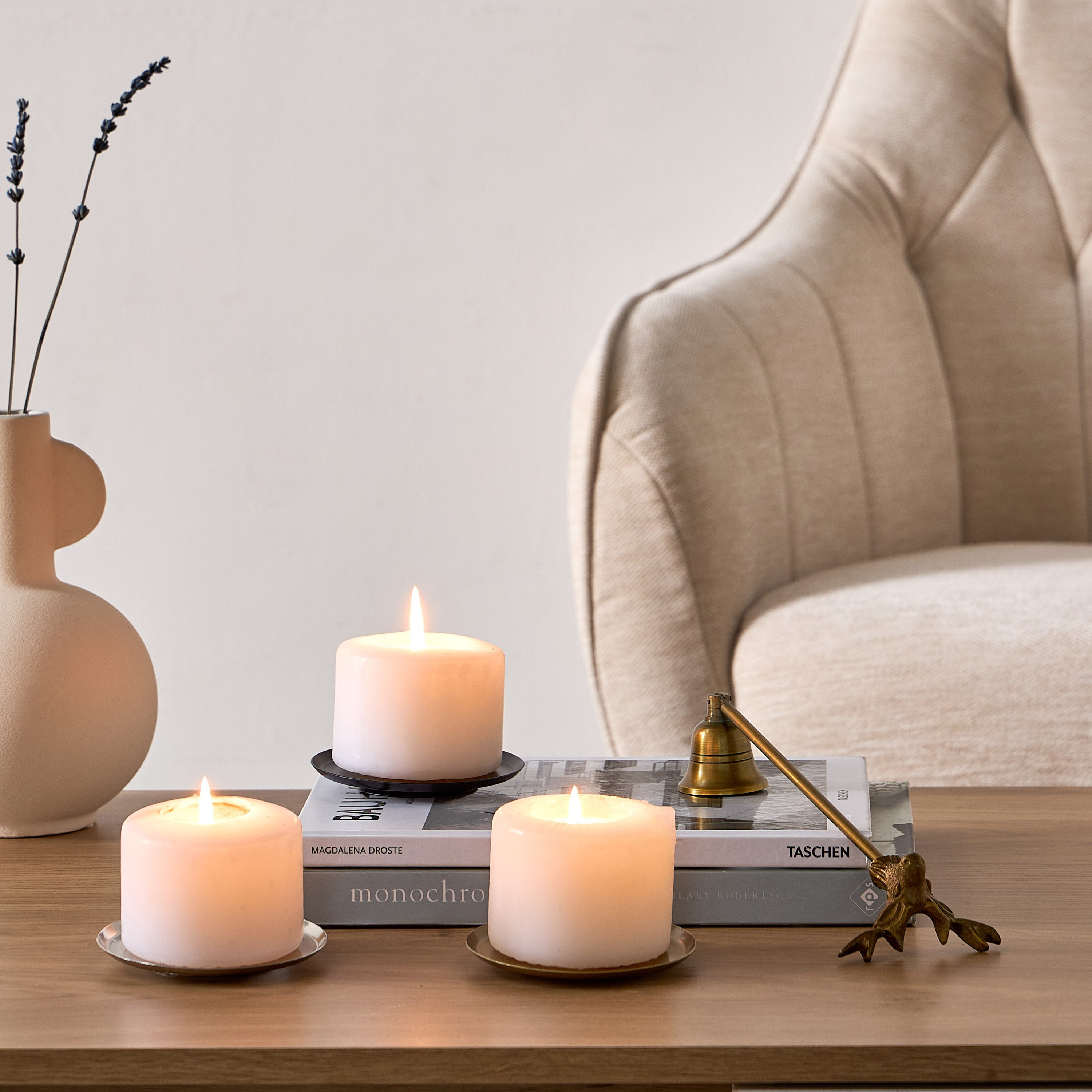مطفأة ألومنيوم نحاس عتيقة من كالوت - 33 سم-hbxdecorandfurnishings-homefragrance-candleholders-image-4