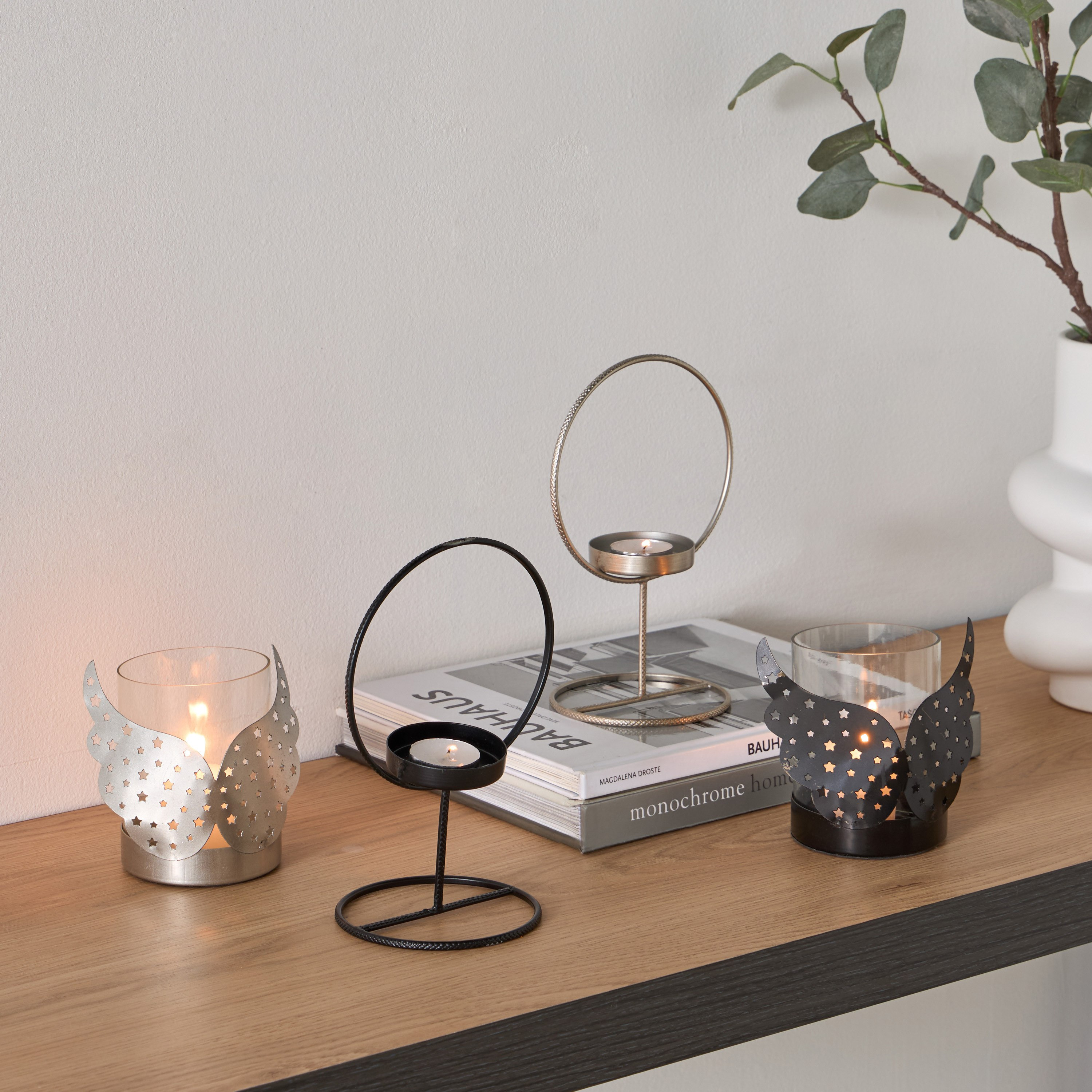 حامل شموع صغيرة من كالوت - 13x10x19.5 سم-hbxlivingroom-decorandaccessories-candleholders-image-4