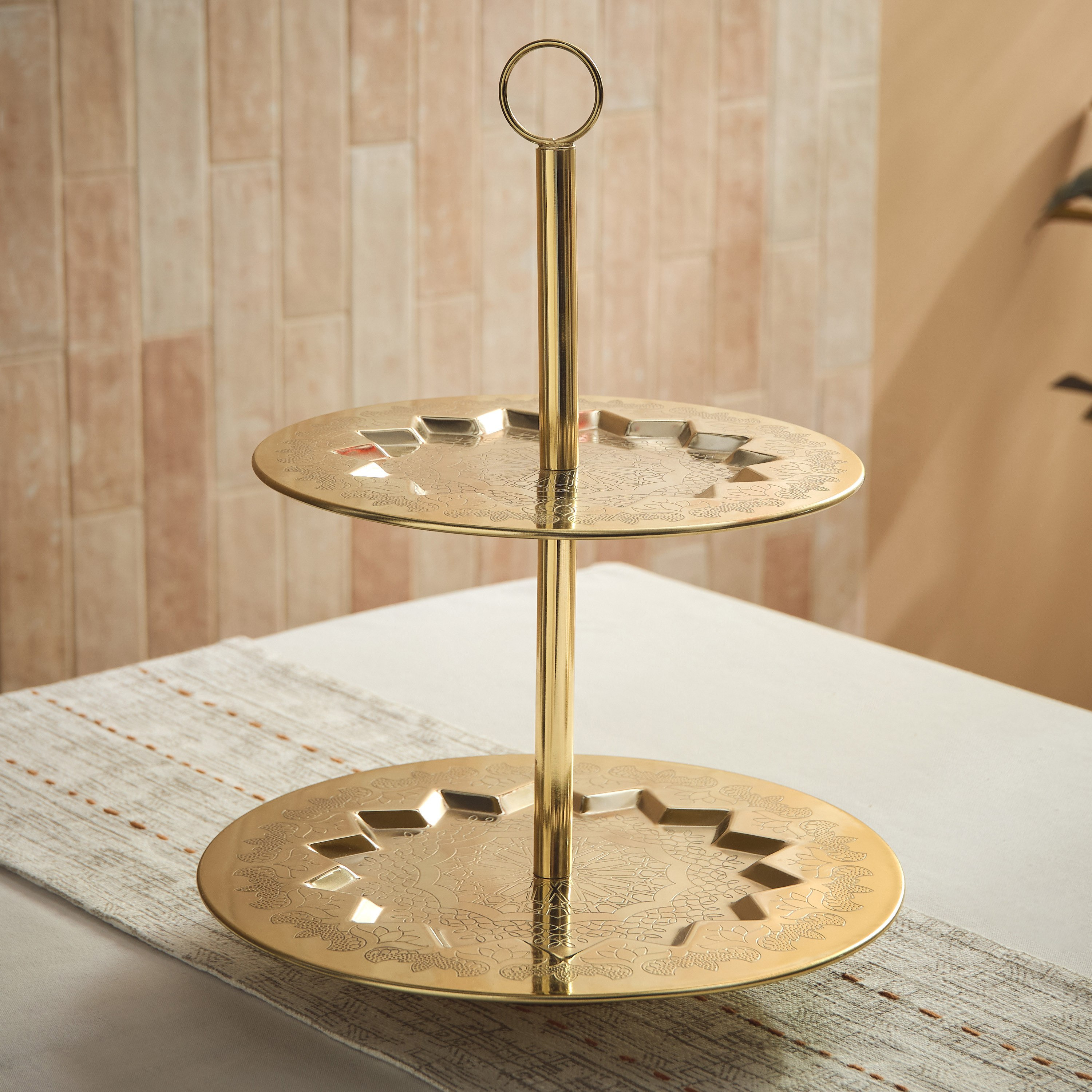 حامل كيك طابقين من إليزا - 34.5x34.5x46.5 سم-hbxdecorandfurnishings-tabletop-serveware-image-2
