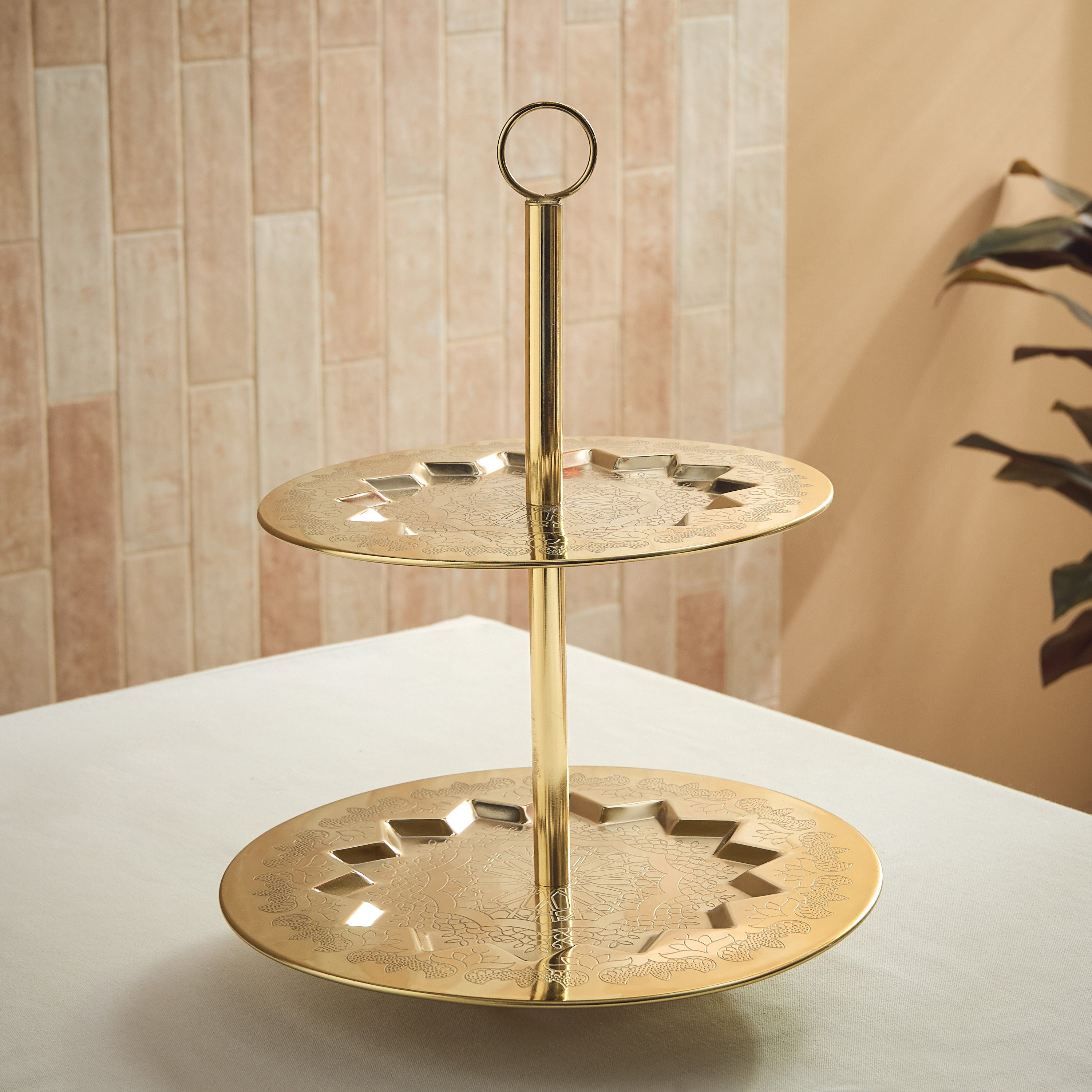 حامل كيك طابقين من إليزا - 34.5x34.5x46.5 سم-hbxdecorandfurnishings-tabletop-serveware-image-6