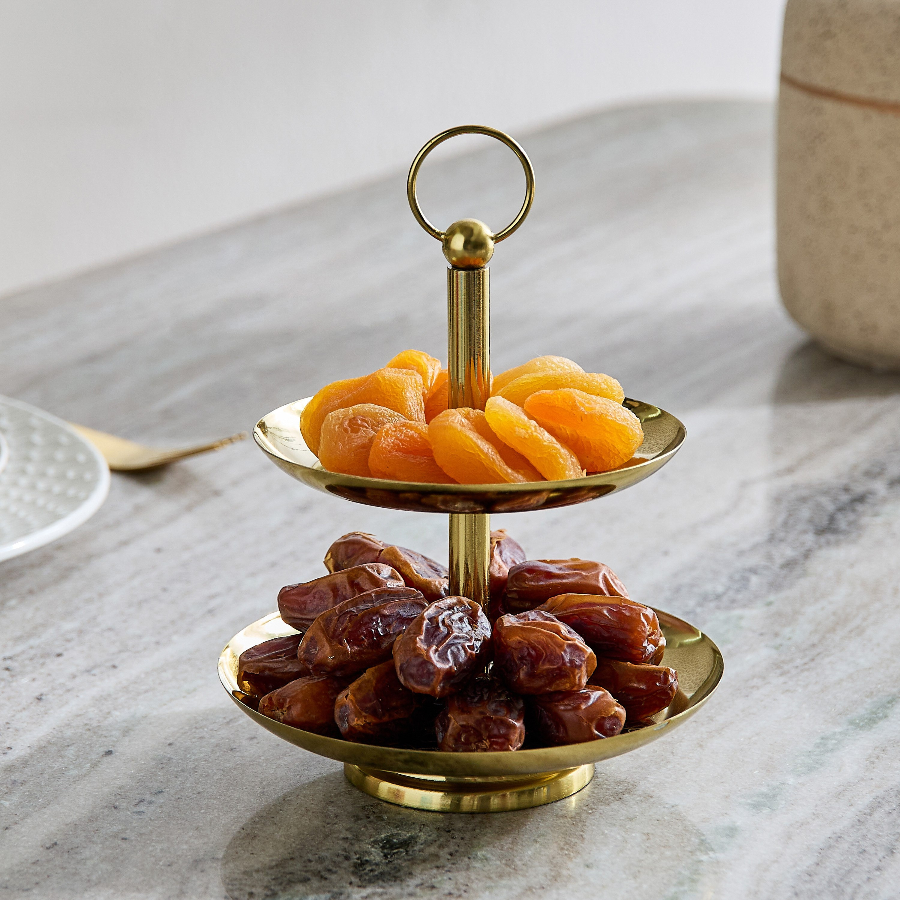 طقم صحن تقديم قطعتين من إليزا - 15.5X15.5X20.5 سم-hbxdecorandfurnishings-tabletop-serveware-image-1