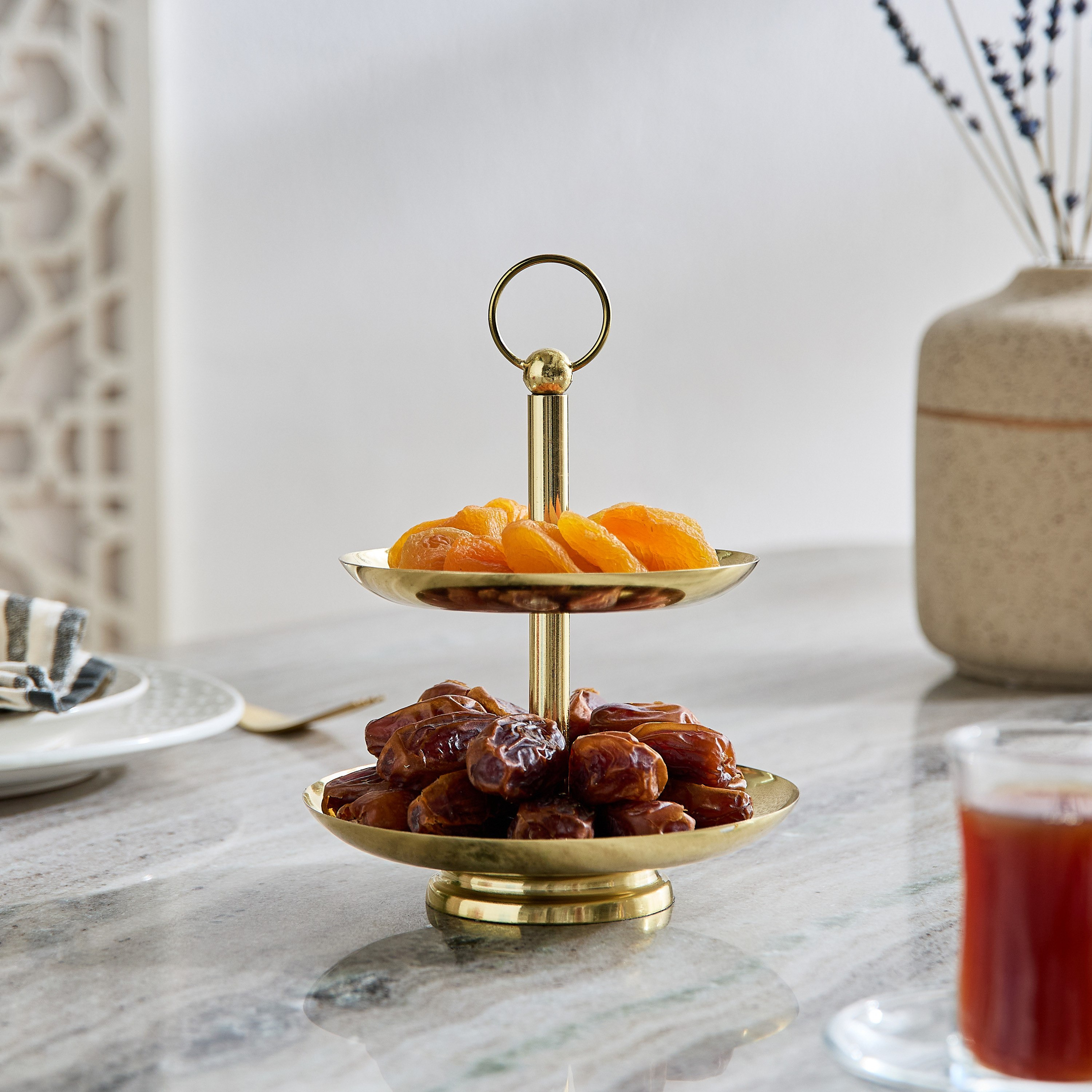 طقم صحن تقديم قطعتين من إليزا - 15.5X15.5X20.5 سم-hbxdecorandfurnishings-tabletop-serveware-image-4