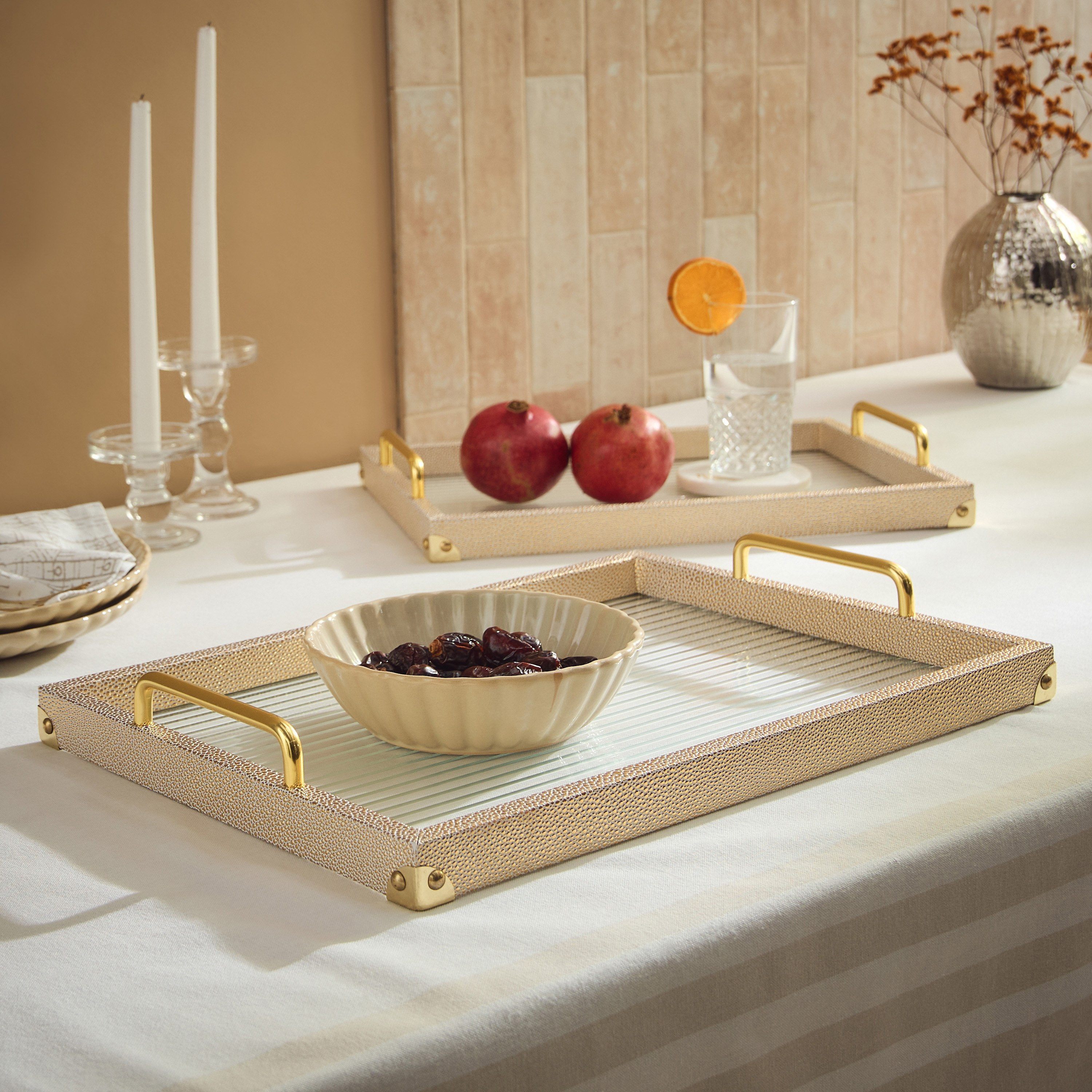 Dorothy Wooden Tray with Glass Base - 45x32x6.5 cm-hbxdecorandfurnishings-tabletop-serveware-image-5