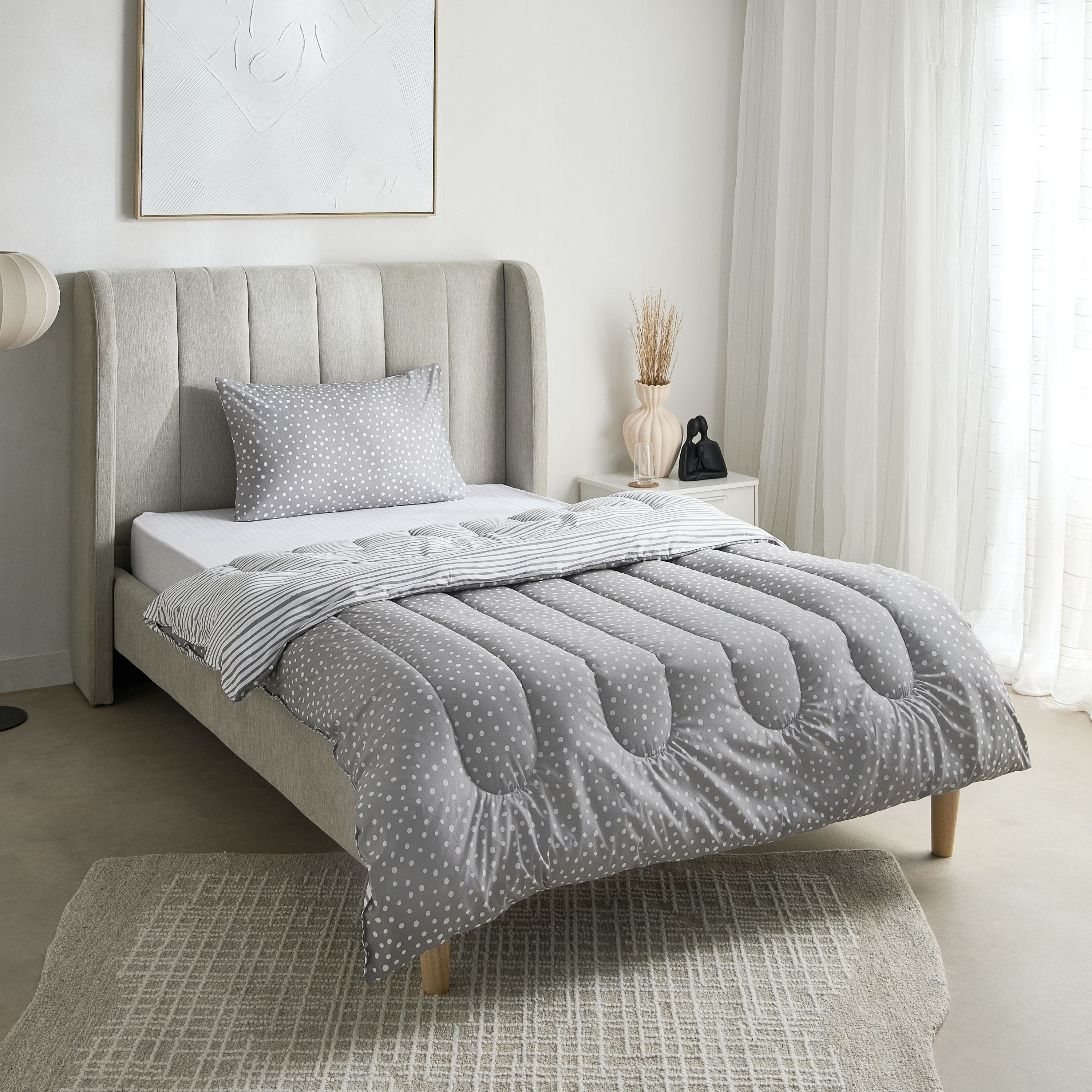 طقم لحاف توين ألياف دقيقة بطبعات قطعتين من أونتاريو- 160x220 سم-hbxhomeware-hbxbedroom-image-2