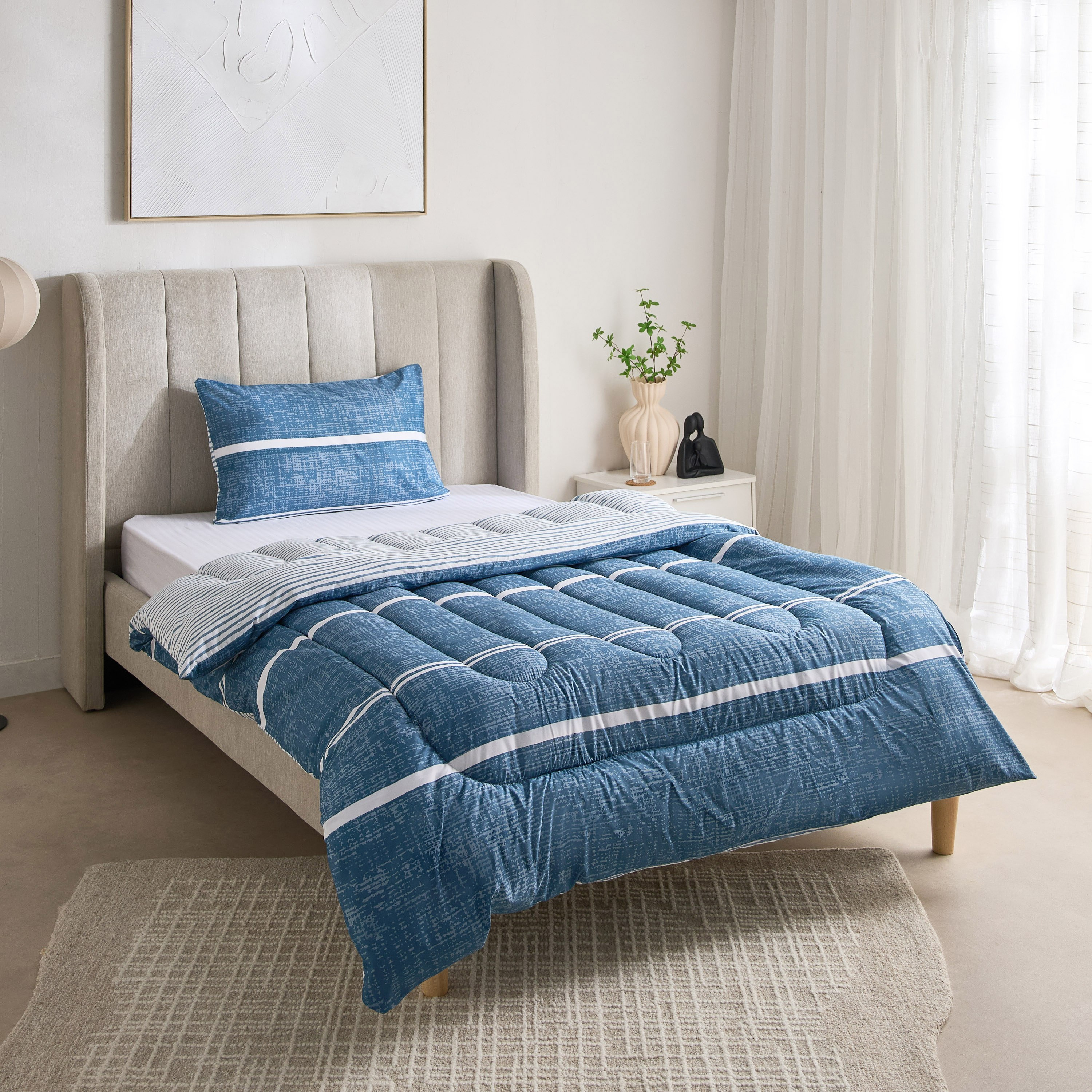 طقم لحاف توين ألياف دقيقة بطبعات إلفين قطعتين من أونتاريو- 160x220 سم-hbxhomeware-hbxbedroom-image-2