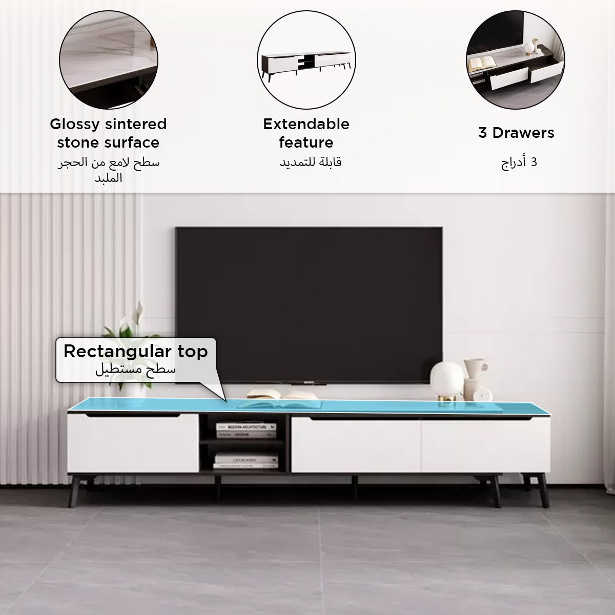 Madora 2 to 3 Metre Extendable TV Unit with Sintered Stone Top for TVs up to 98 inches-hbxlivingroom-mediaunitsandstorage-tvunits-image-5