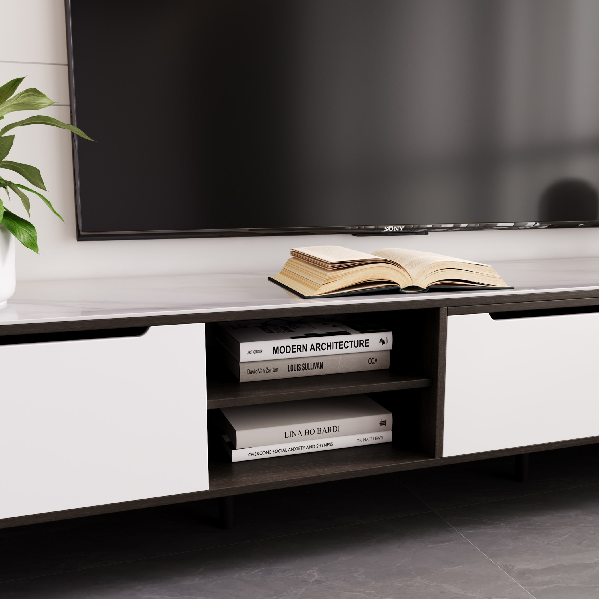 Madora 2 to 3 Metre Extendable TV Unit with Sintered Stone Top for TVs up to 98 inches-hbxlivingroom-mediaunitsandstorage-tvunits-image-9