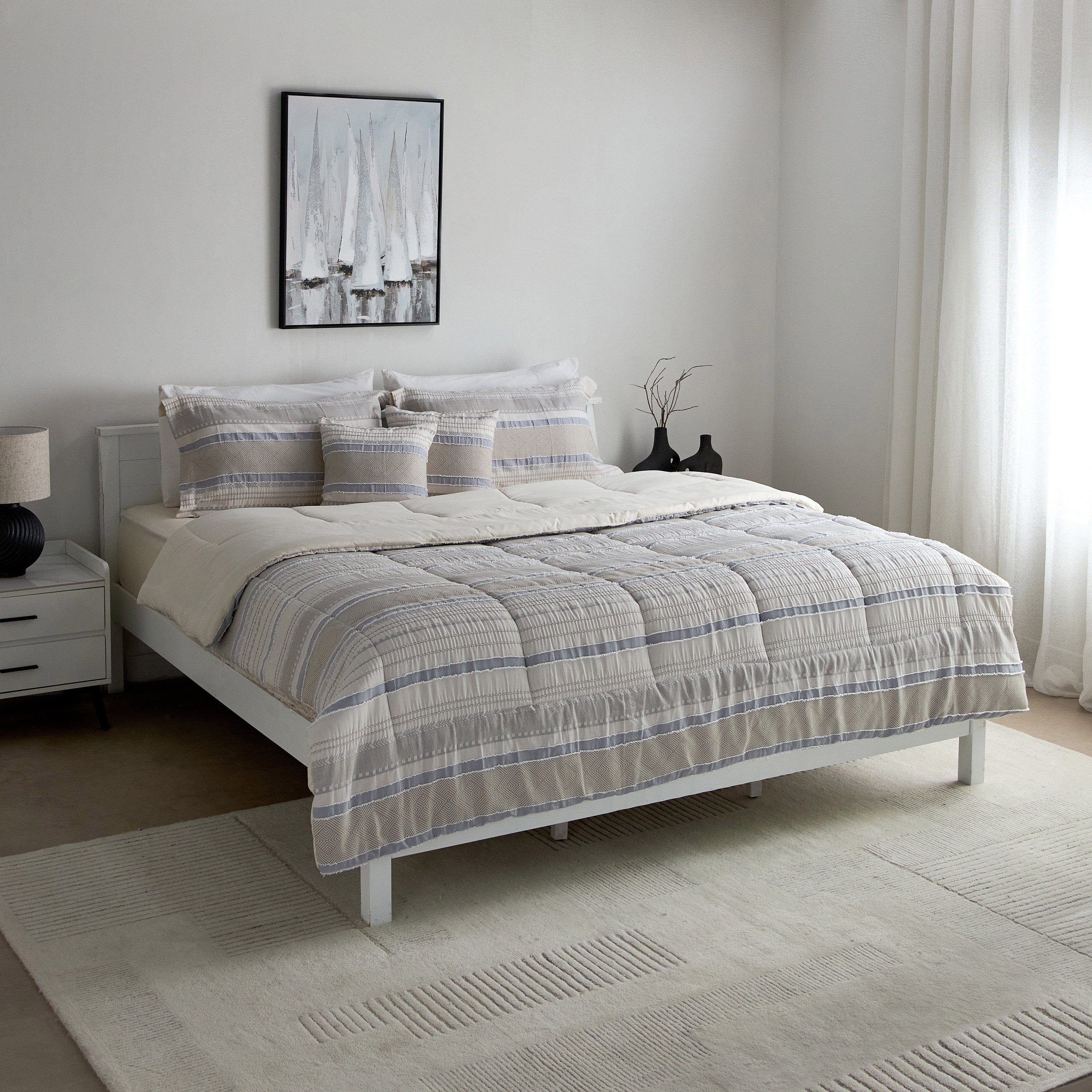 Mersin 6-Piece Elara Jacquard BIAB King Comforter Set - 220x240 cm-hbxhomeware-hbxbedroom-image-2