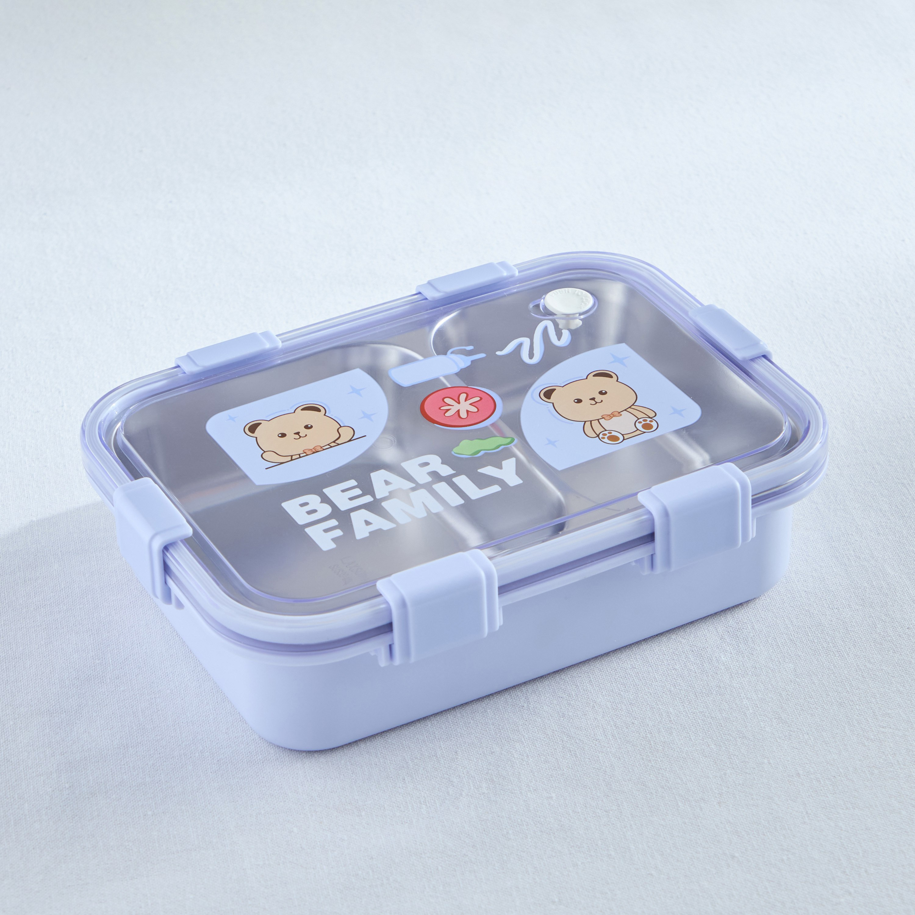 Neo Bear Family 2-Grid Stainless Steel Lunch Box - 800 ml-hbxhomeware-hbxkidsandyouth-image-2