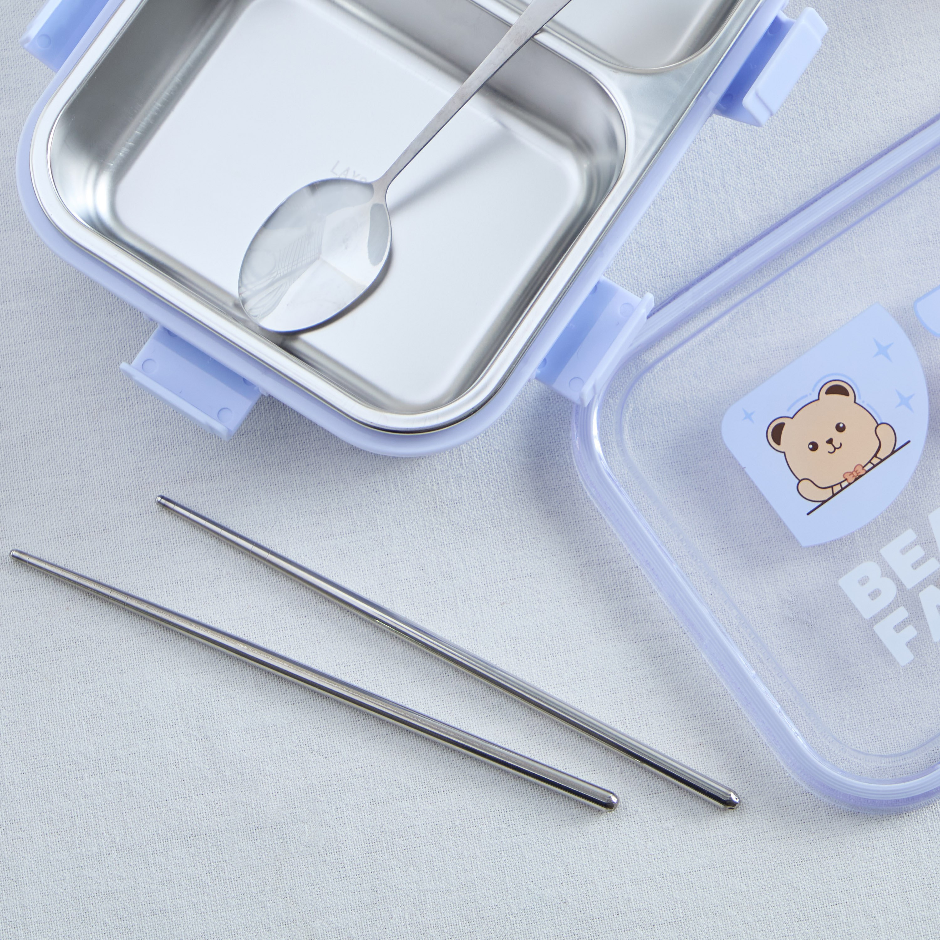 Neo Bear Family 2-Grid Stainless Steel Lunch Box - 800 ml-hbxhomeware-hbxkidsandyouth-image-3