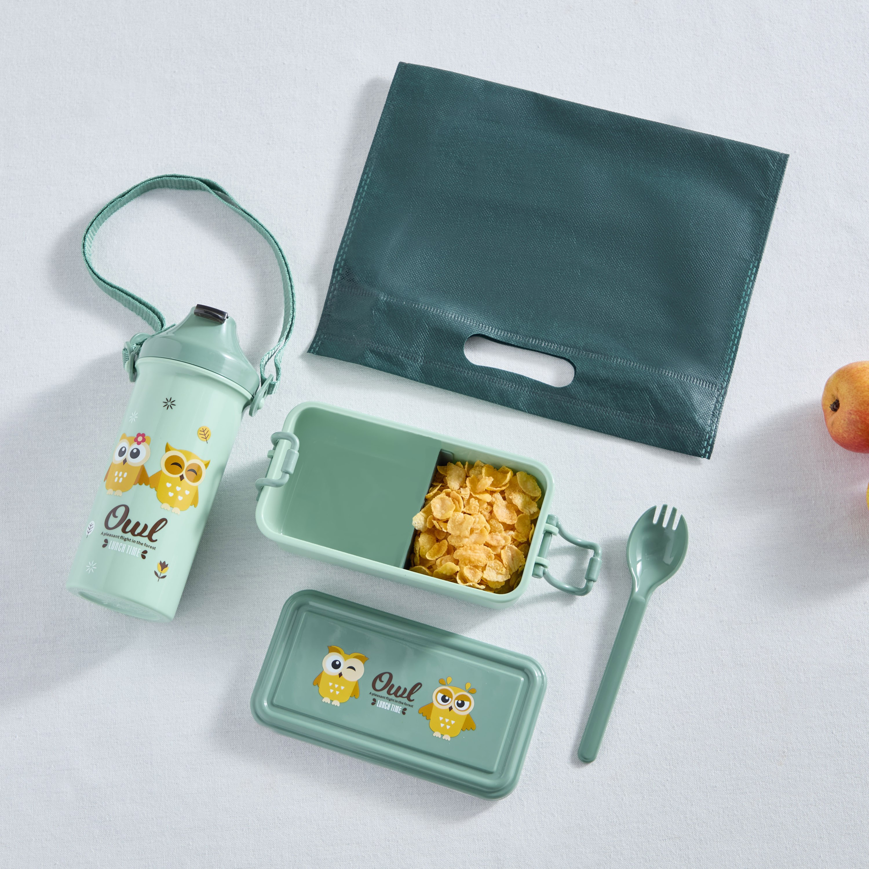 طقم صندوق غداء وقارورة مع ملعقة من نيو - 500 مل-hbxhomeware-hbxkidsandyouth-image-1