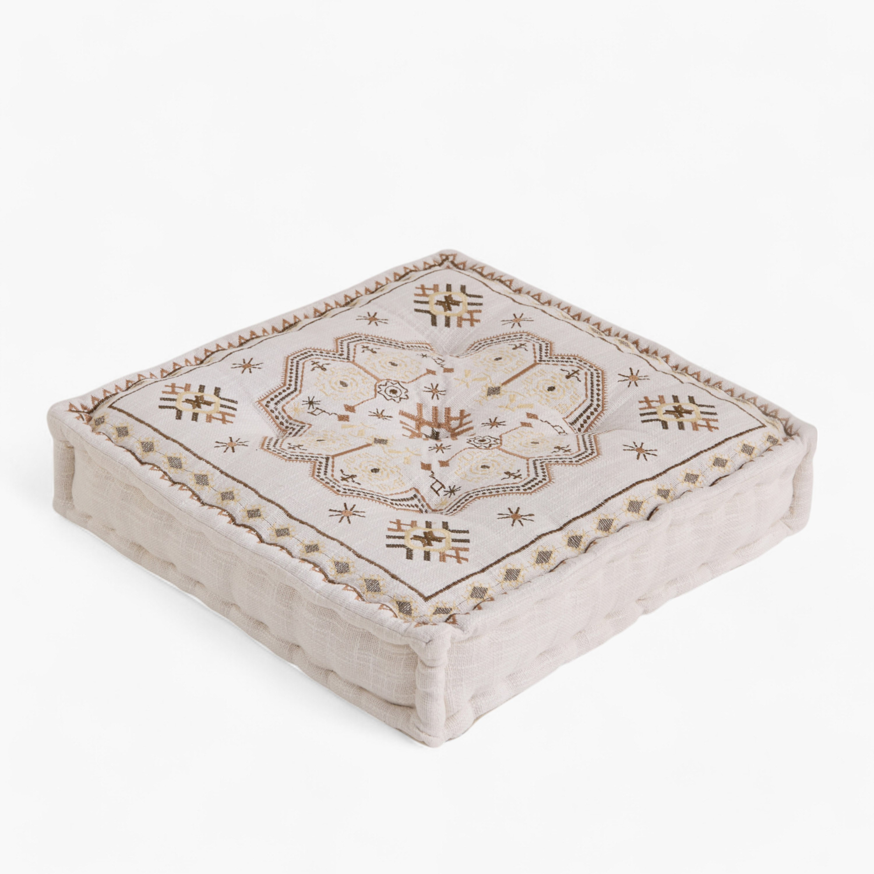 وسادة أرضية ميداليون مطرزة من مهرجان زهرة - 60x60x12 سم-hbxhomeware-hbxlivingroom-image-6