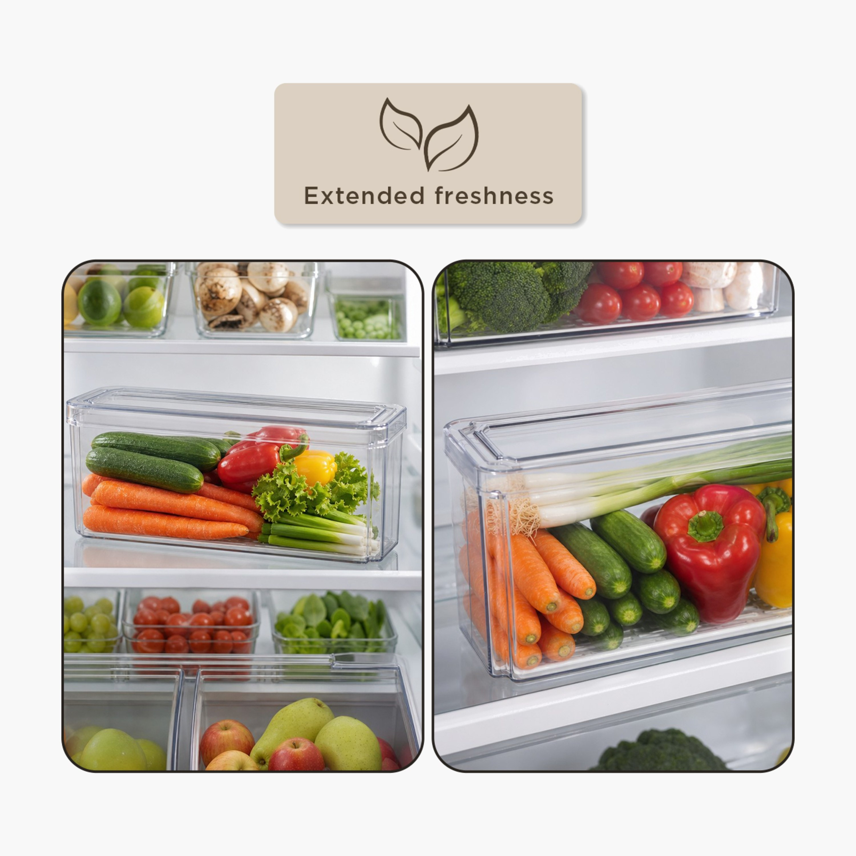 منظم ثلاجة قابل للتكديس مع صينية تصريف من سيستيماتيكو - 2500 مل-hbxkitchen-kitchenware-kitchenaccessories-image-8