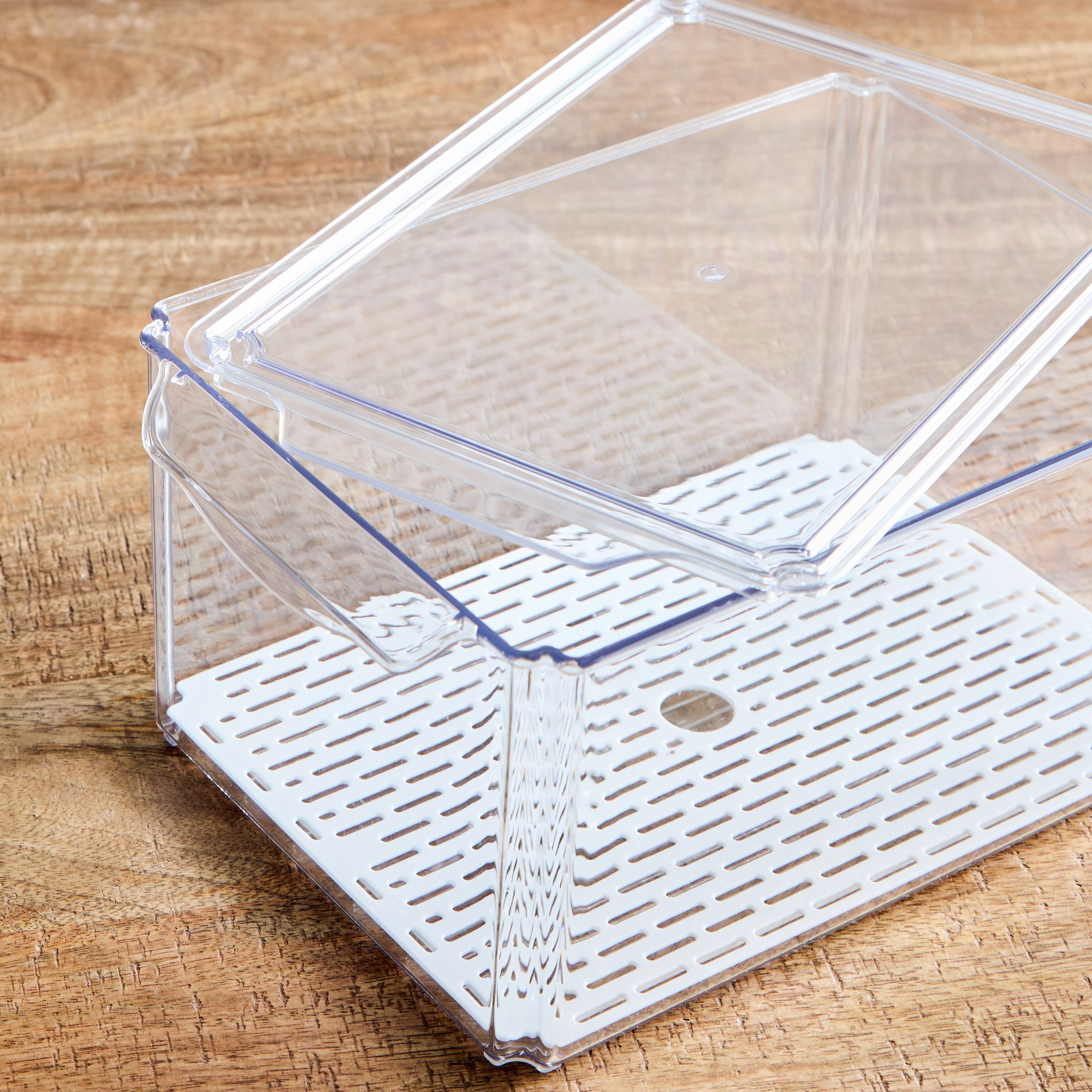 Sistematico Stackable Fridge Organizer with Drainage Tray - 6.9 L-hbxkitchen-kitchenware-kitchenaccessories-image-3