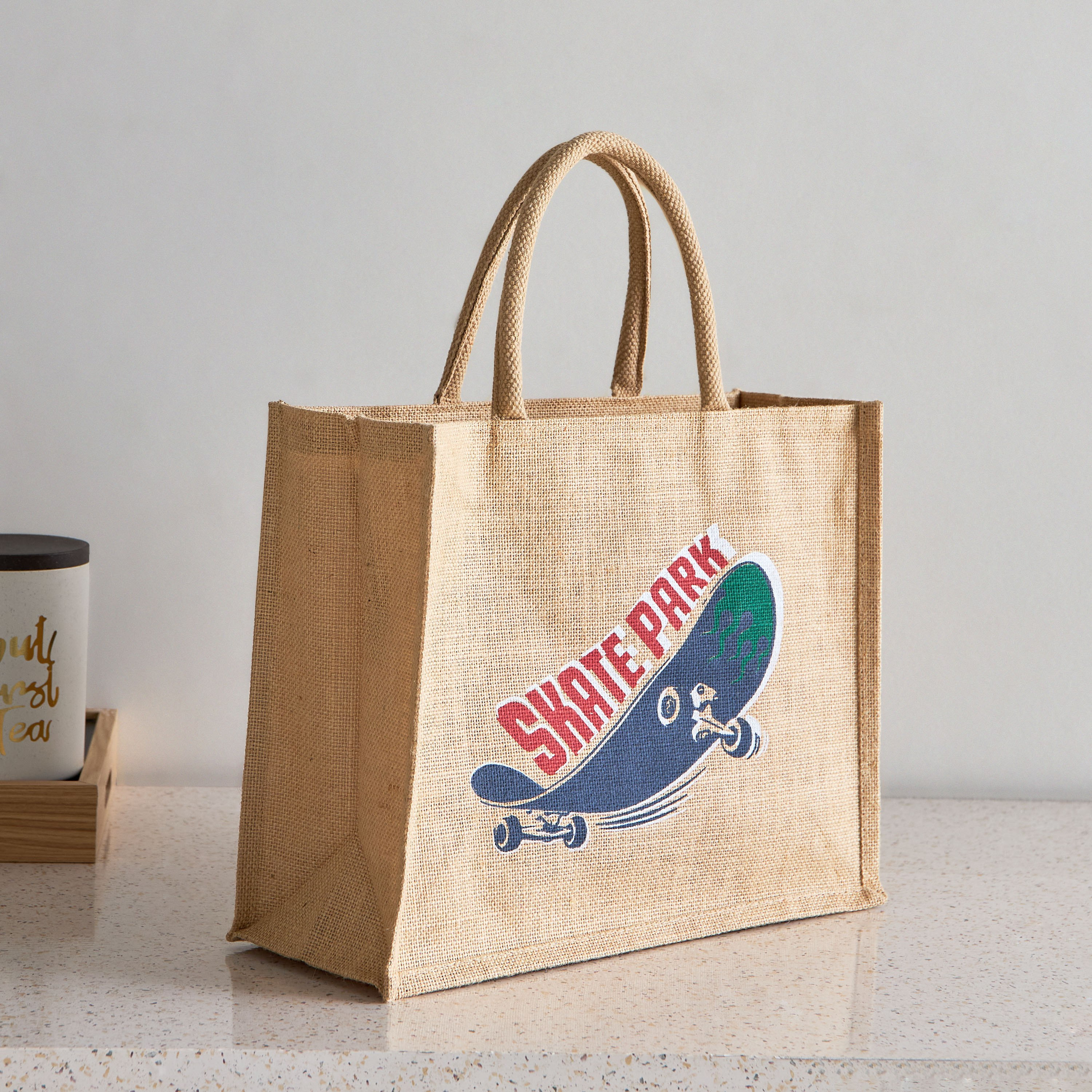 Gearhead Zoom Jute Bag with Zipper - 30x38x15 cm-hbxhomeware-hbxkidsandyouth-image-1
