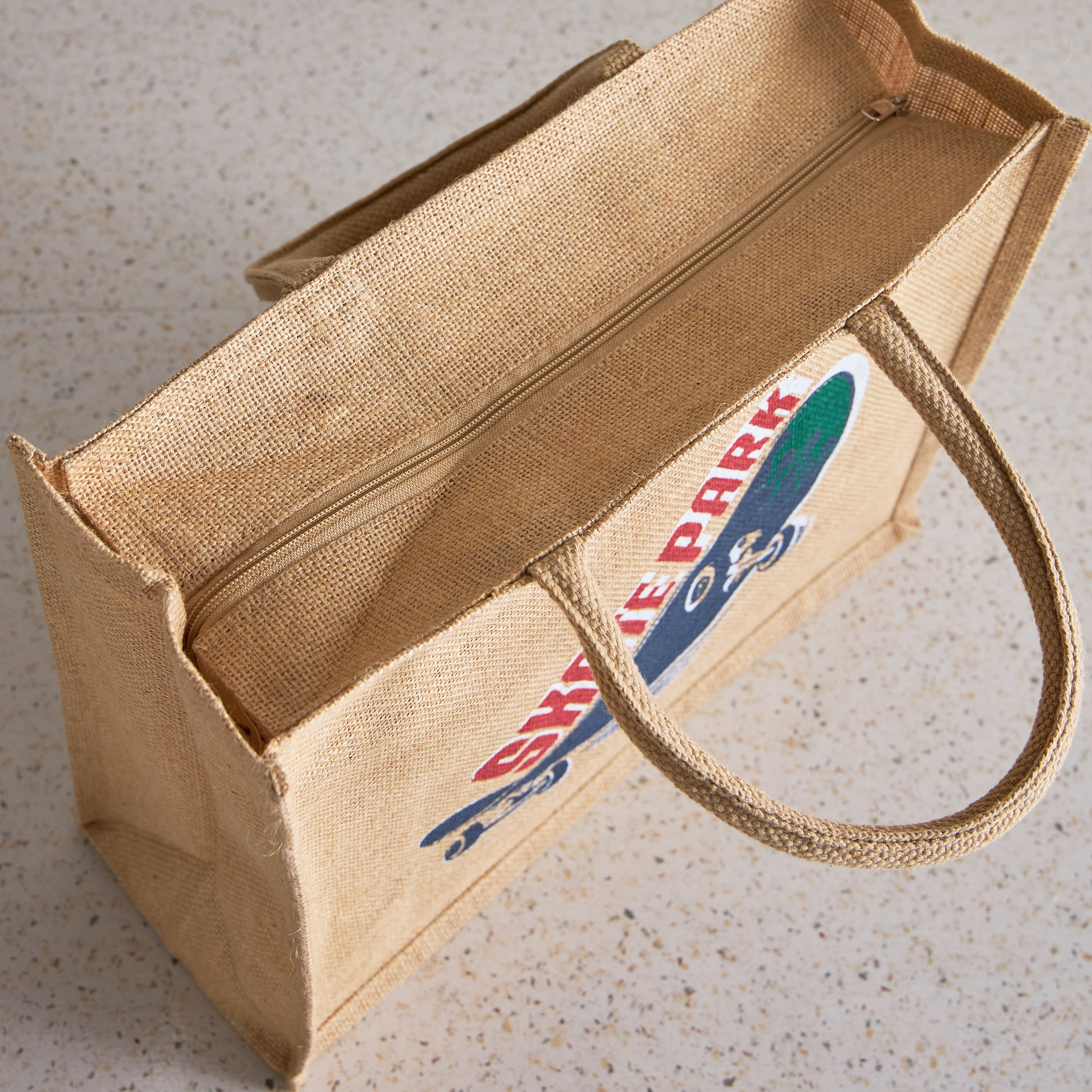 Gearhead Zoom Jute Bag with Zipper - 30x38x15 cm-hbxhomeware-hbxkidsandyouth-image-3