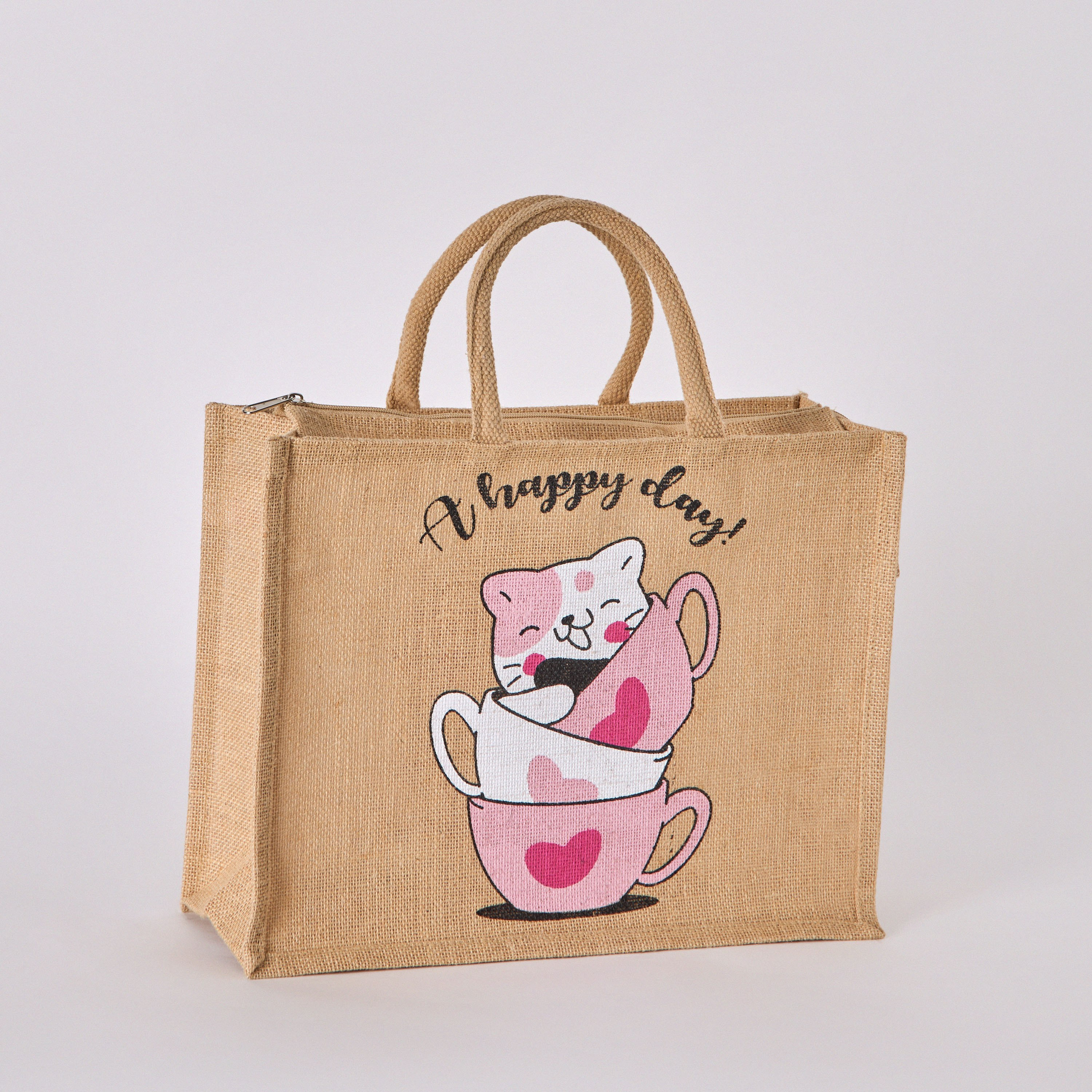 شنطة جوت بسحّاب وطبعات من ميدوز - 30x38x15 سم-hbxhomeware-hbxkidsandyouth-image-6