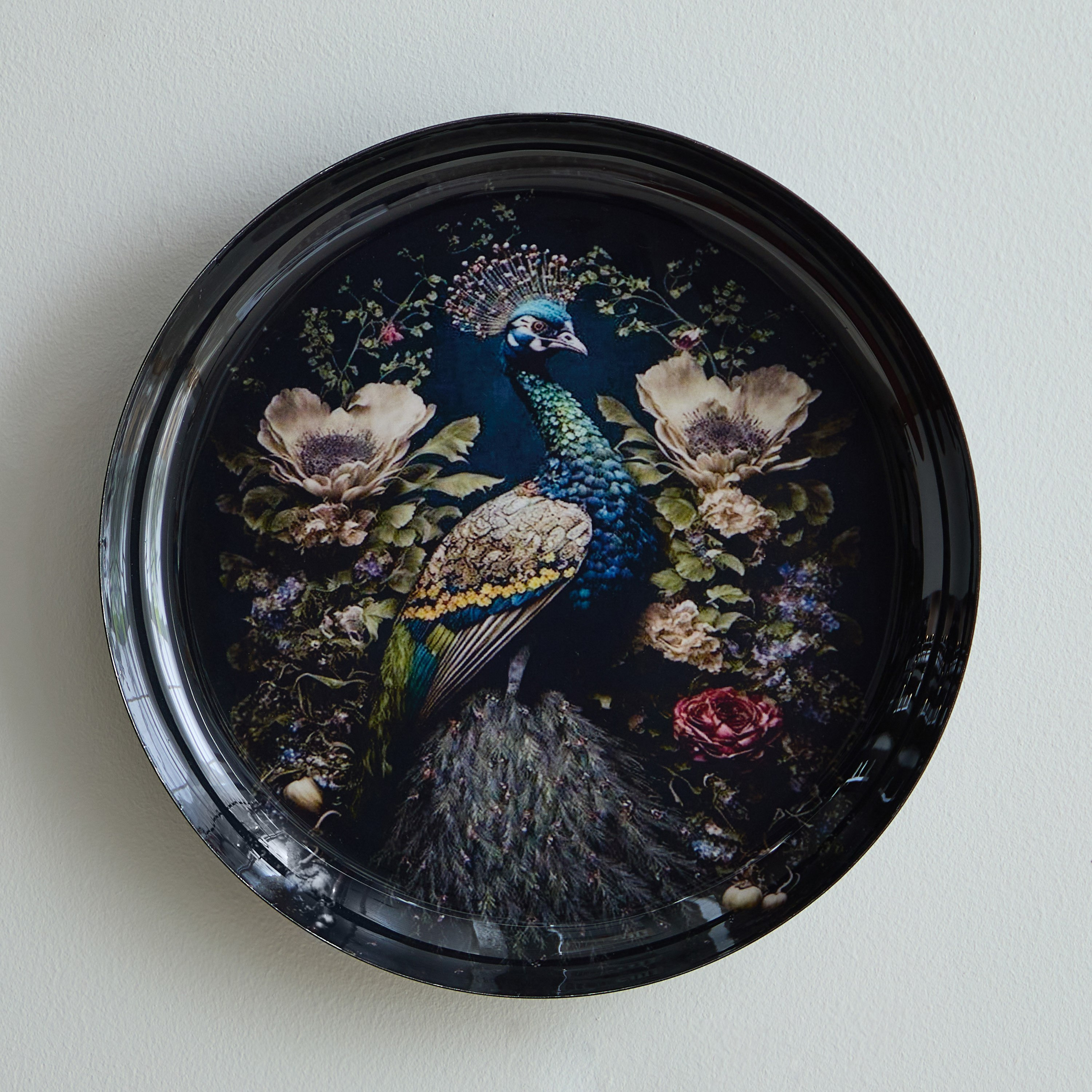 Nathal Enamelled Peacock Wall Hanging Tray - 29.5x29.5x3 cm-PROMO_HB_AE_B1G1_250925-image-2