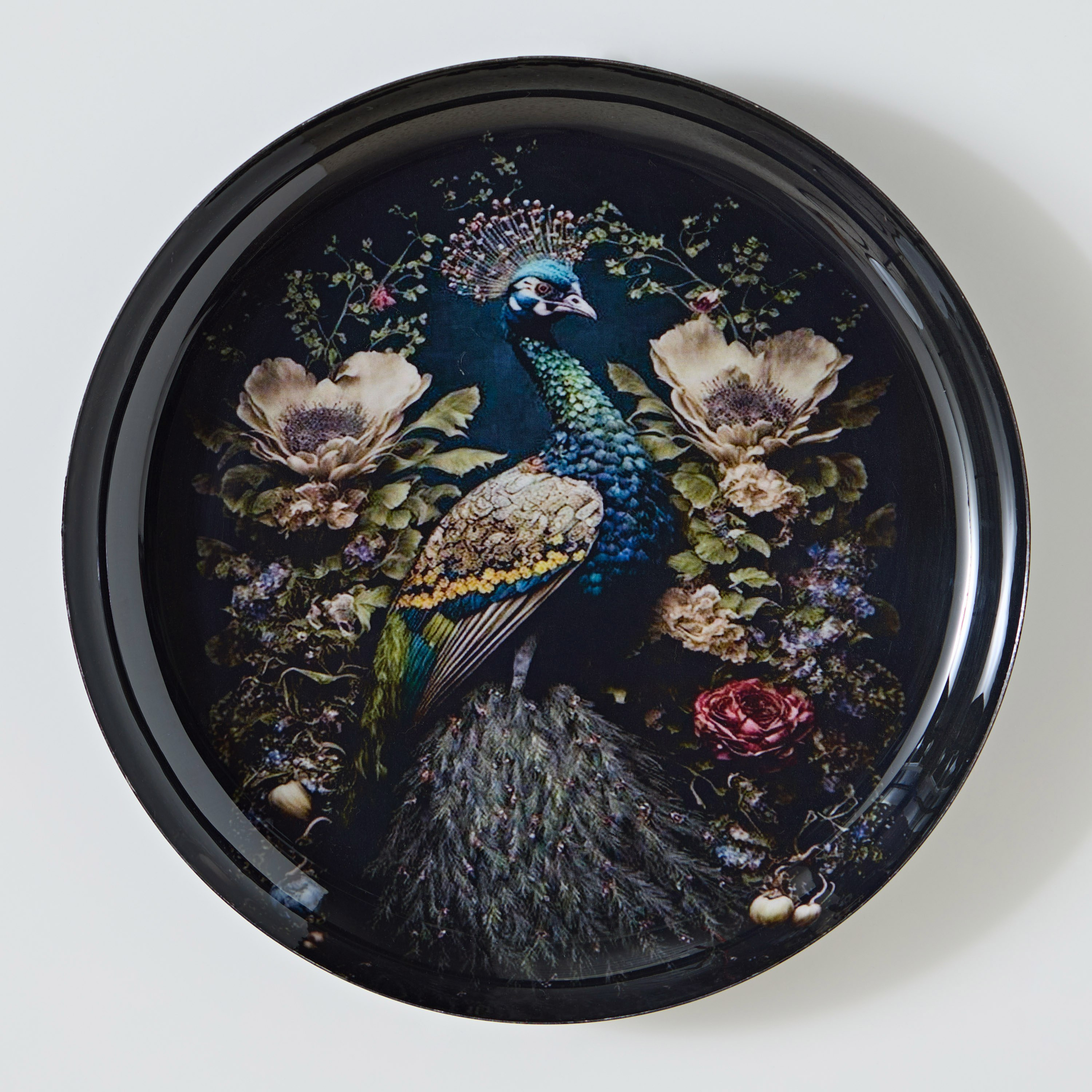 Nathal Enamelled Peacock Wall Hanging Tray - 29.5x29.5x3 cm-PROMO_HB_AE_B1G1_250925-image-5