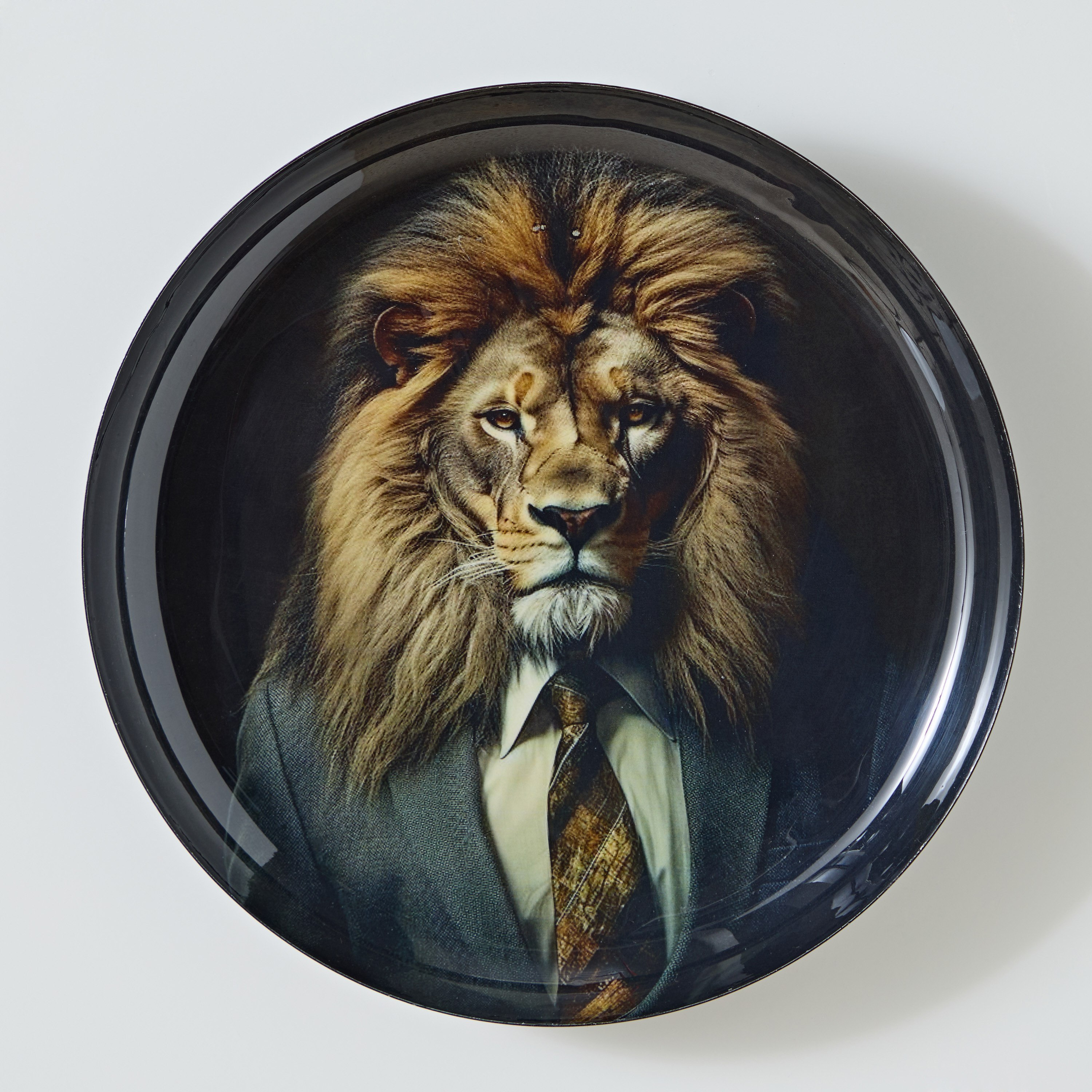 Nathal Enamelled Lion Wall Hanging Tray - 29.5x29.5x3 cm-hbxhomeware-hbxdecorandfurnishings-image-5