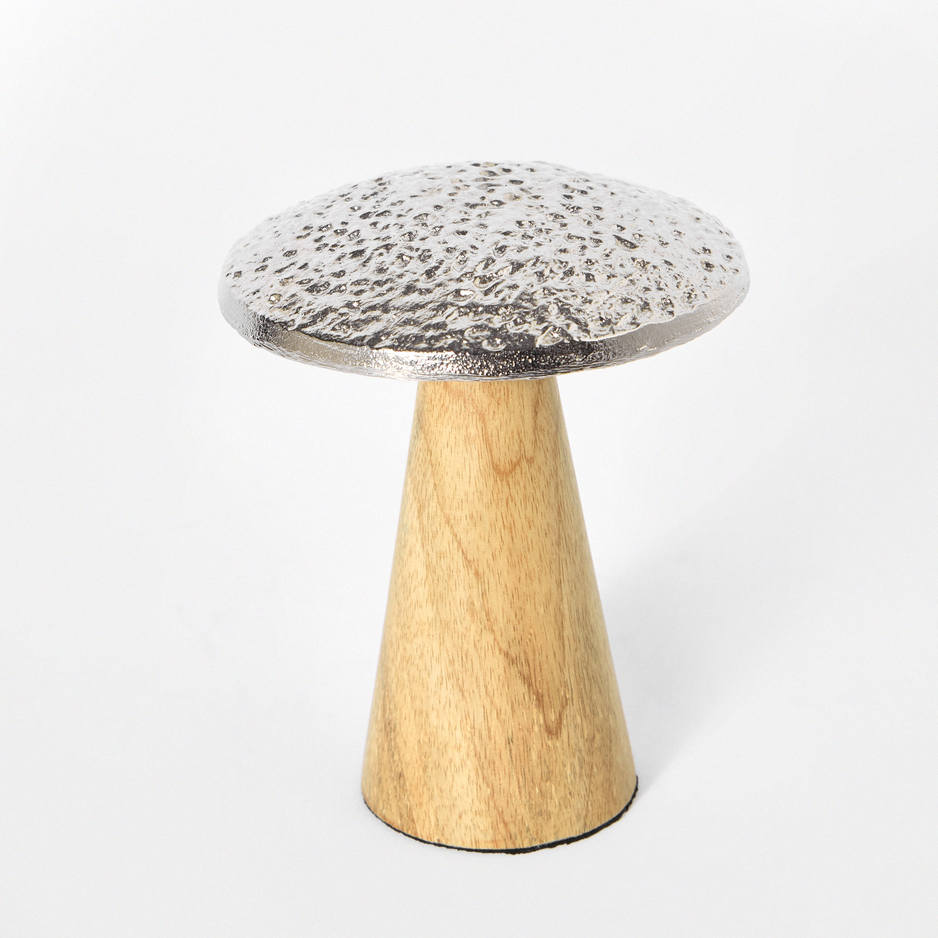 Flig Decorative Wooden Mushroom Accent with Aluminium Top - 11x11x13.5 cm-hbxhomeware-homedecor-figurinesandornaments-image-5