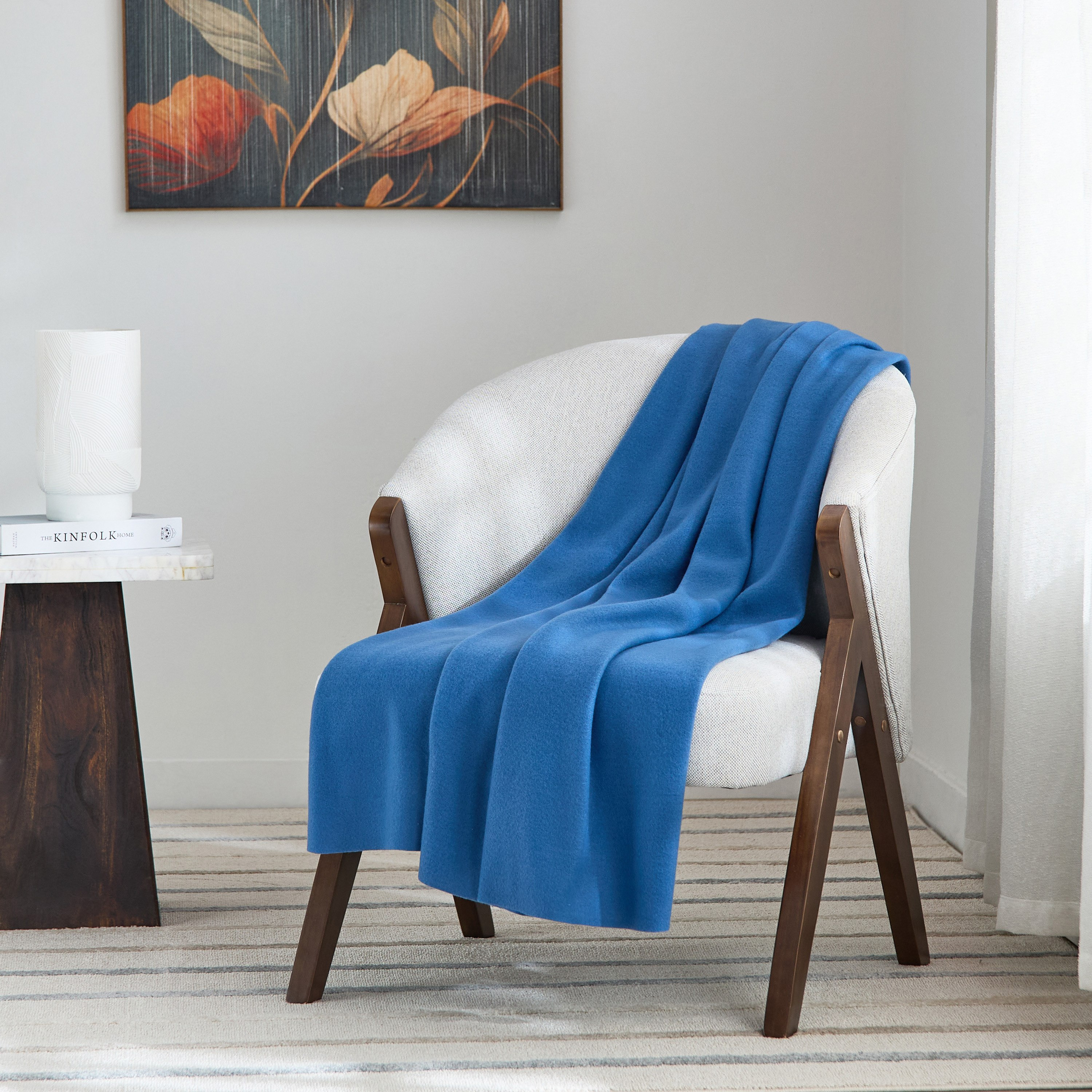 بطانية صوف خفيفة سادة معاد تصنيعها من أتلانتا - 120x160 سم-hbxdecorandfurnishings-bedding-throws-image-1