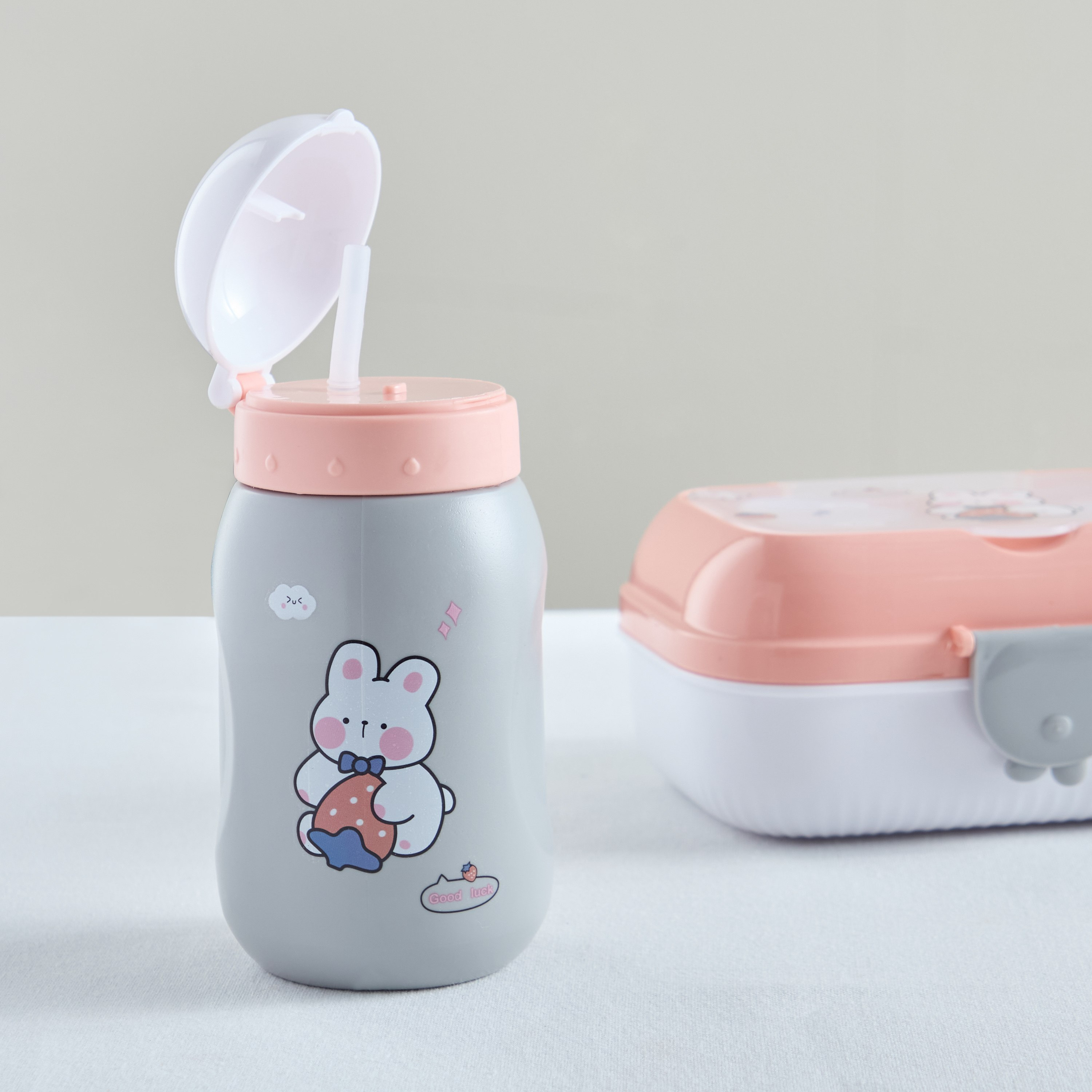 مجموعة صندوق غداء وقارورة مع ملعقة وشوكة من نيو - 500 مل-hbxhomeware-hbxkidsandyouth-image-2