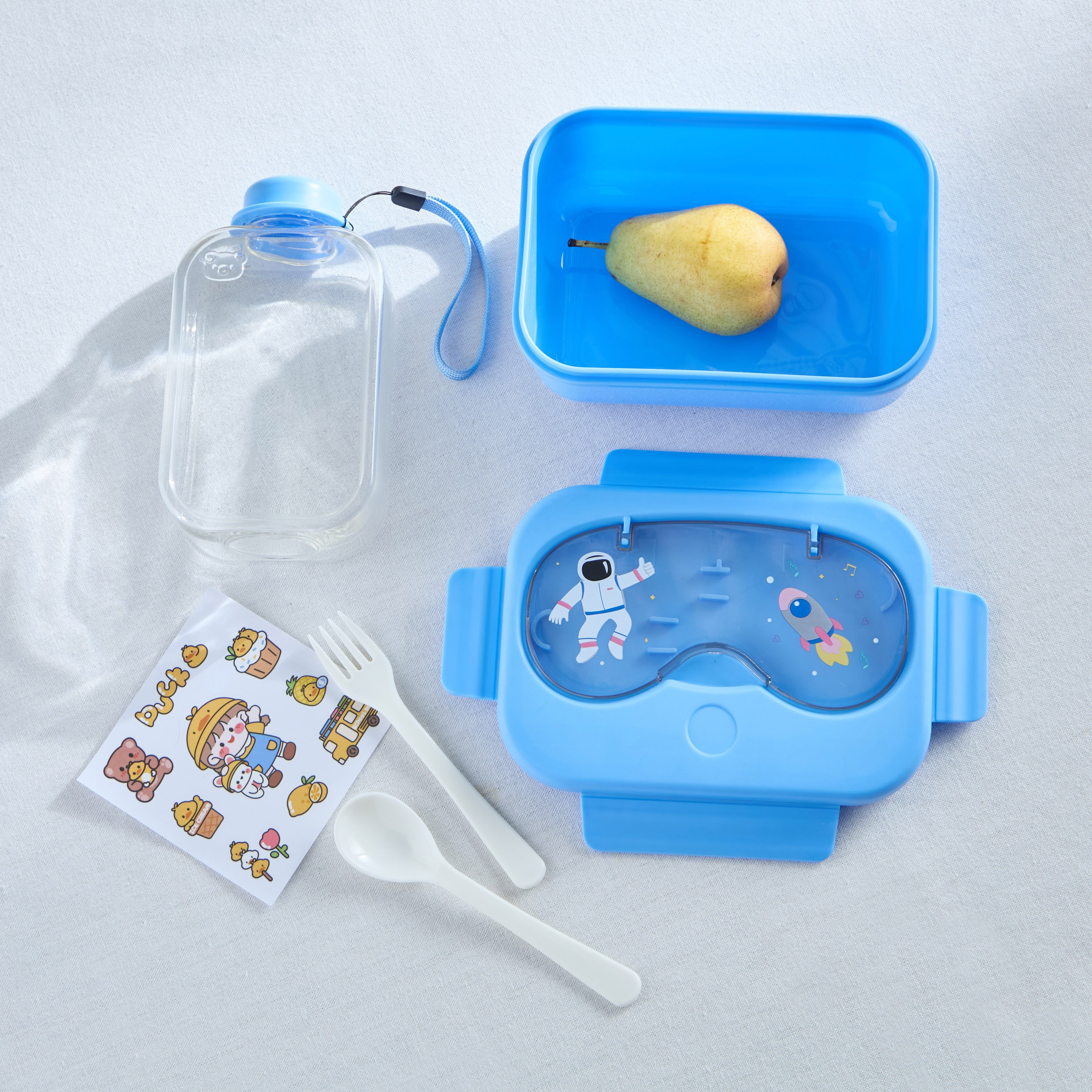 Neo Unicorn Lunch Box and Bottle Set with Spoon and Fork - 550 ml-hbxhomeware-hbxkidsandyouth-image-1