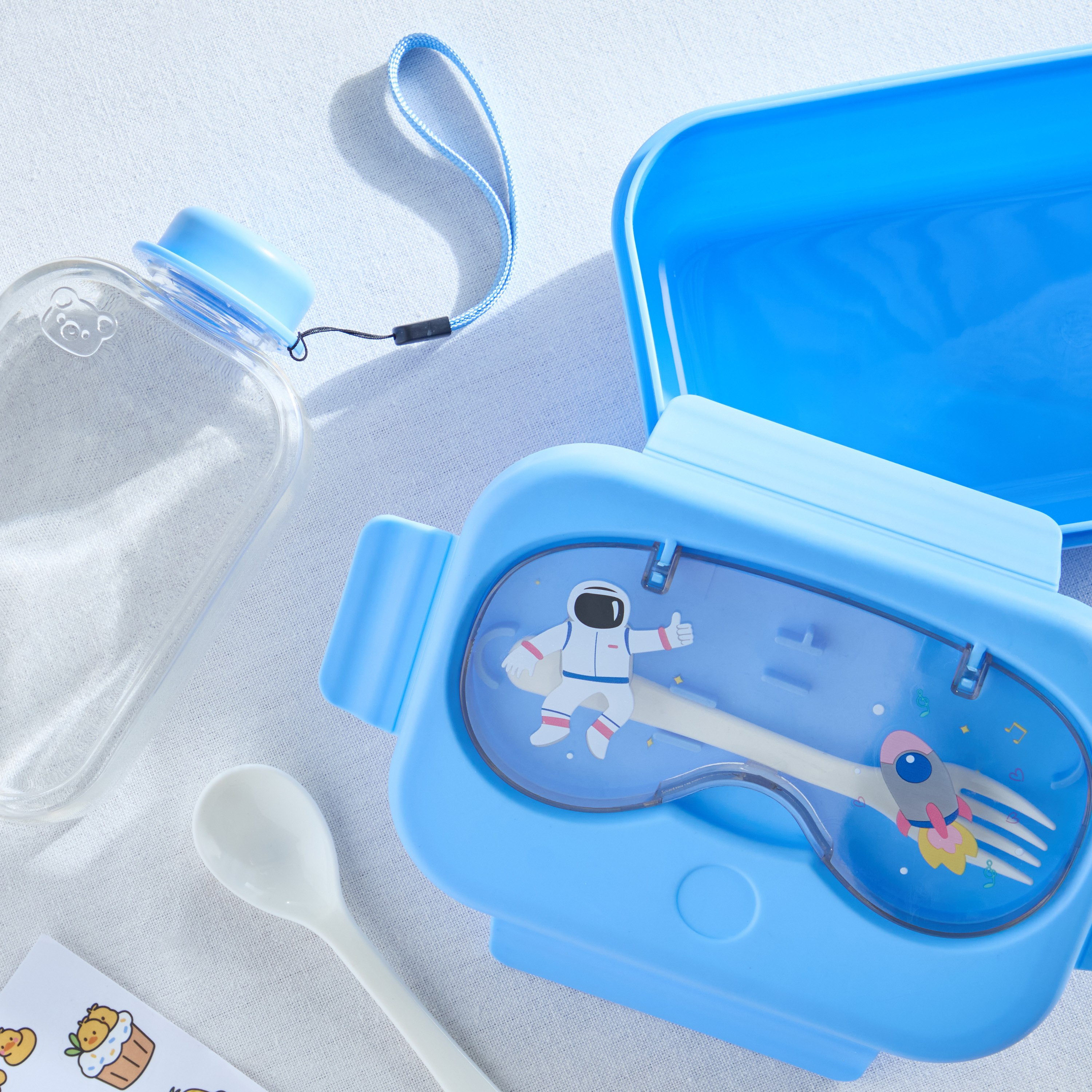 Neo Unicorn Lunch Box and Bottle Set with Spoon and Fork - 550 ml-hbxhomeware-hbxkidsandyouth-image-3