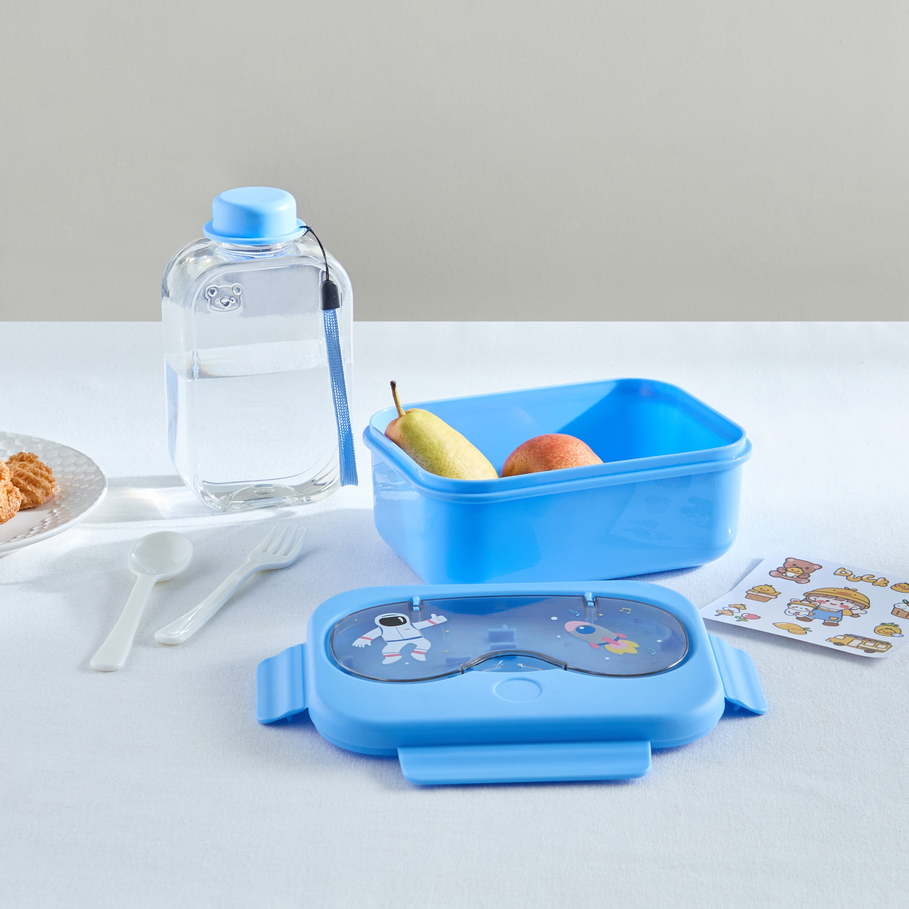 Neo Unicorn Lunch Box and Bottle Set with Spoon and Fork - 550 ml-hbxhomeware-hbxkidsandyouth-image-4