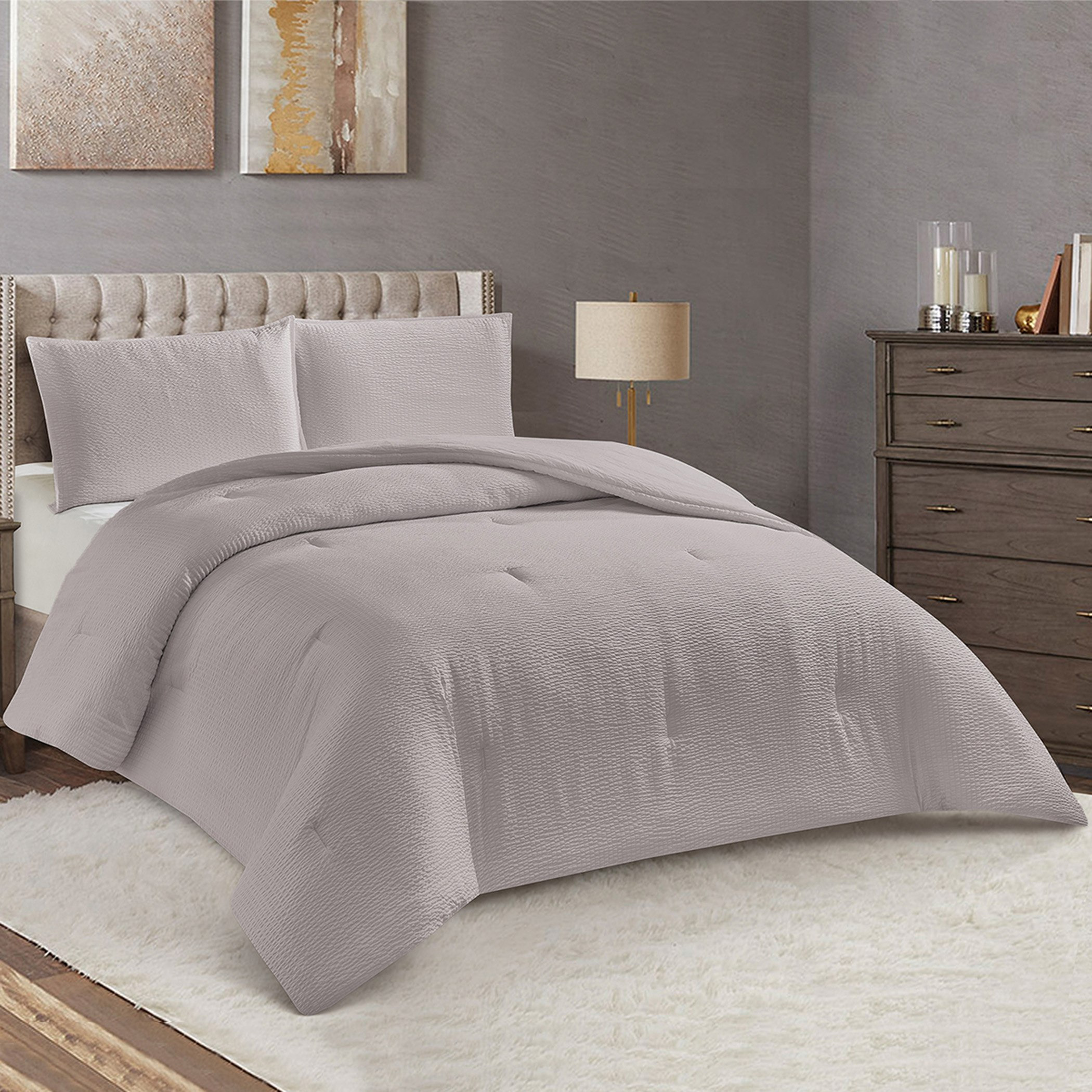 Theo Stripe Seersucker 3-Piece Twin Comforter Set - 150x220 cm-hbxhomeware-hbxbedroom-image-1